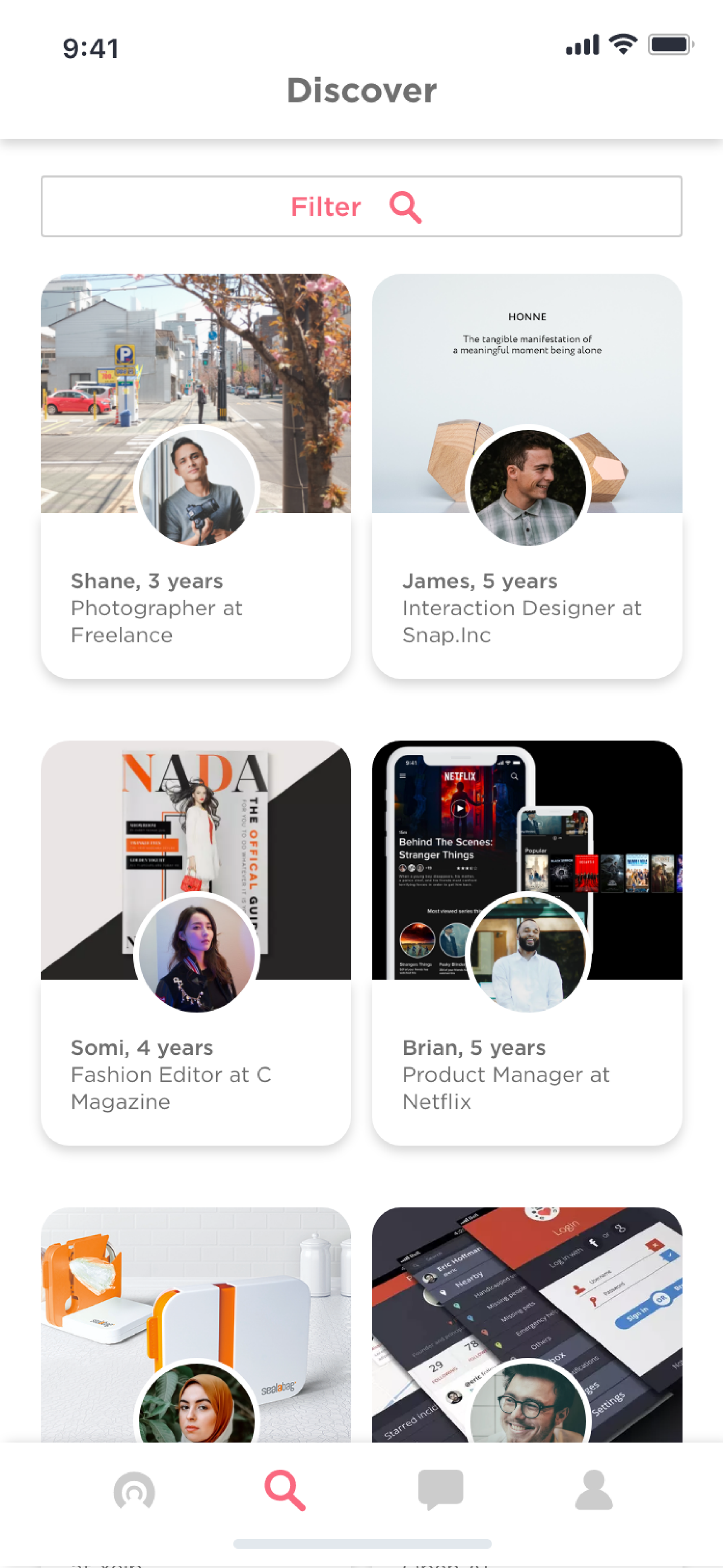 Discover feature
