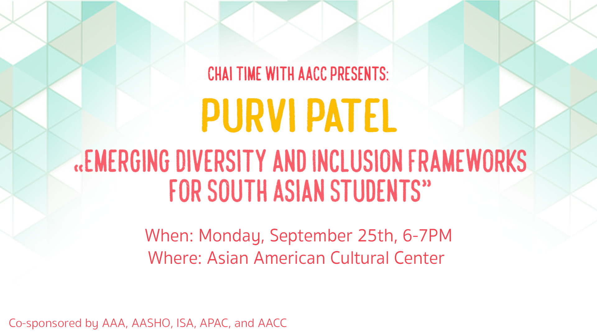 Purvi Patel Guest Speaker Event