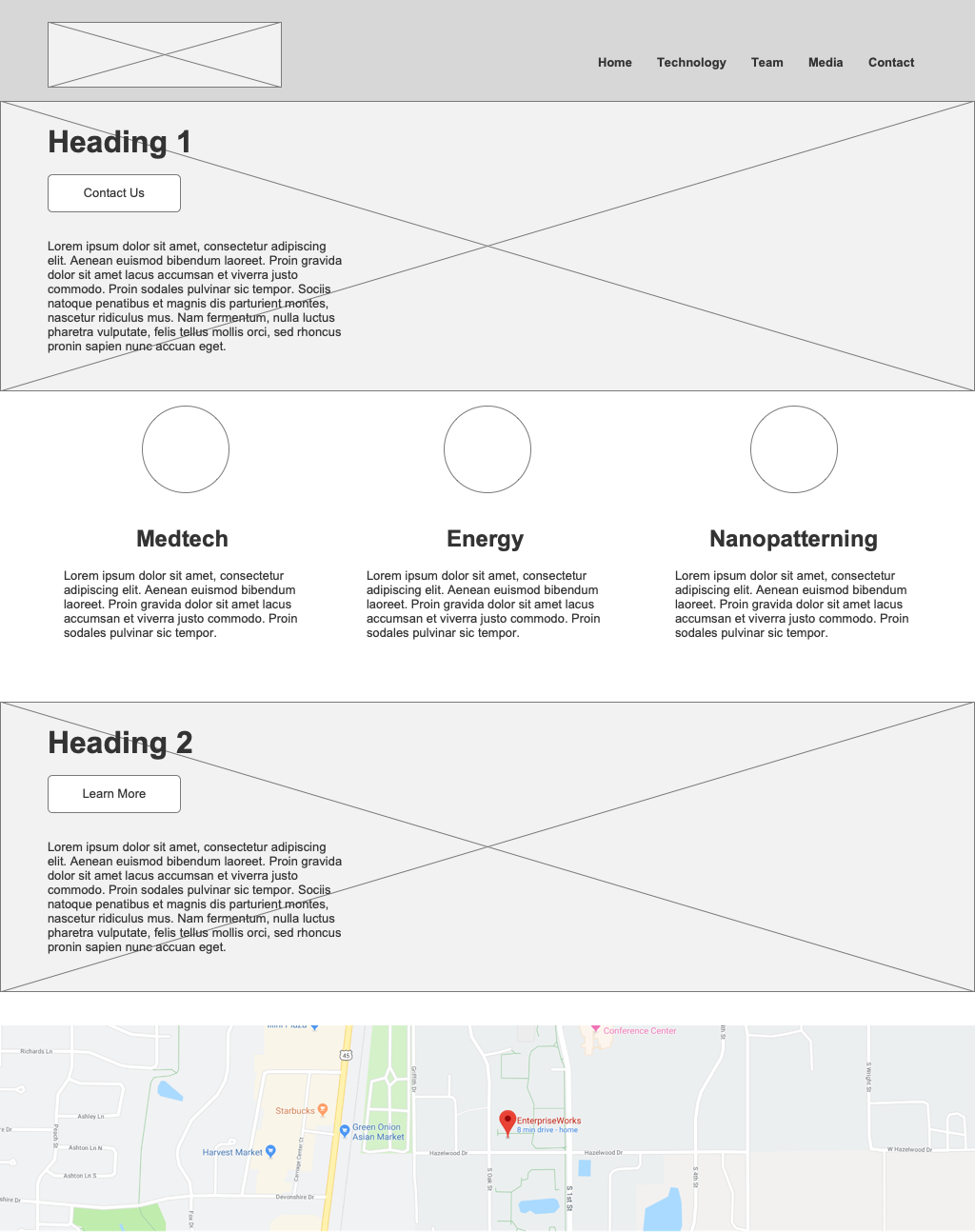 Low-fidelity wireframe
