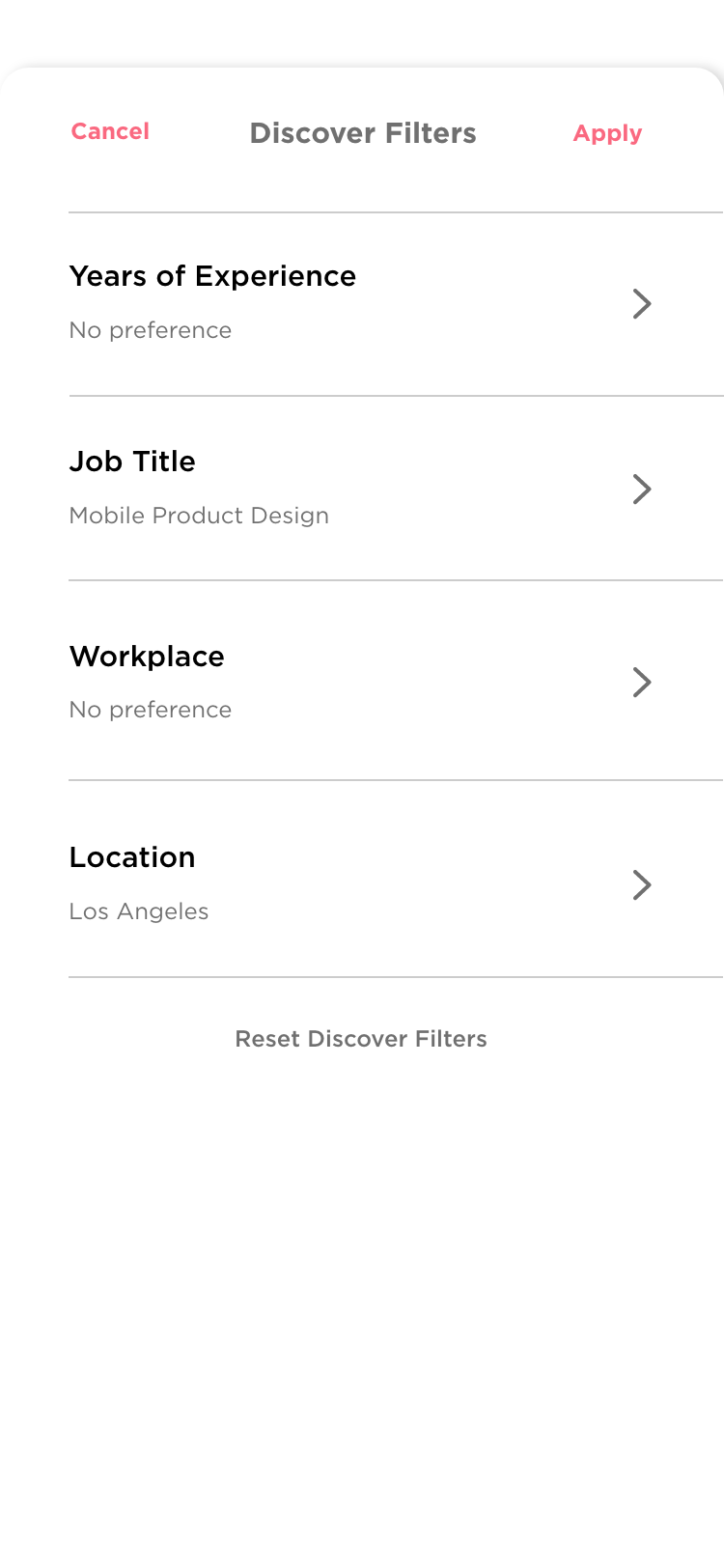 Discover filters