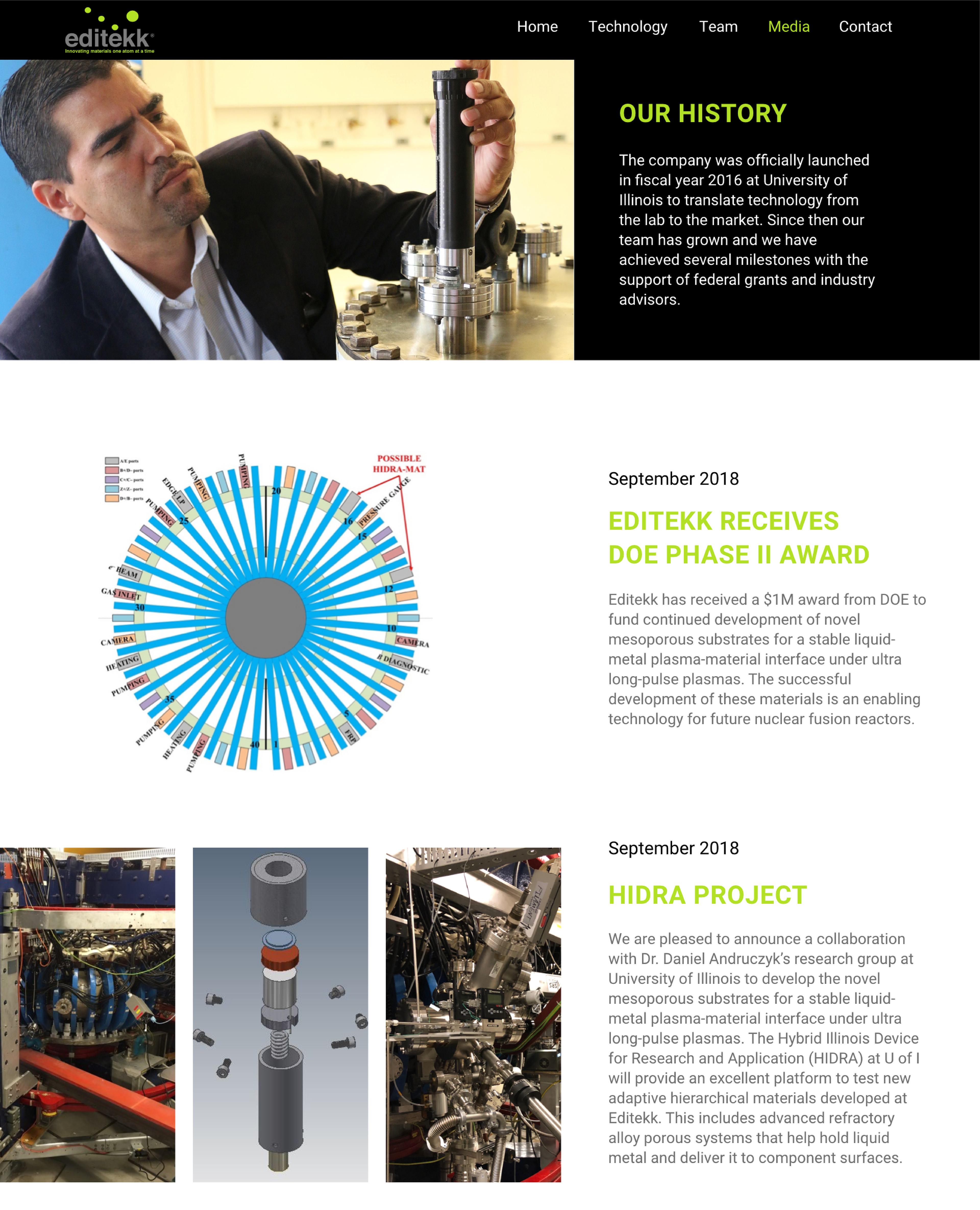 Media page