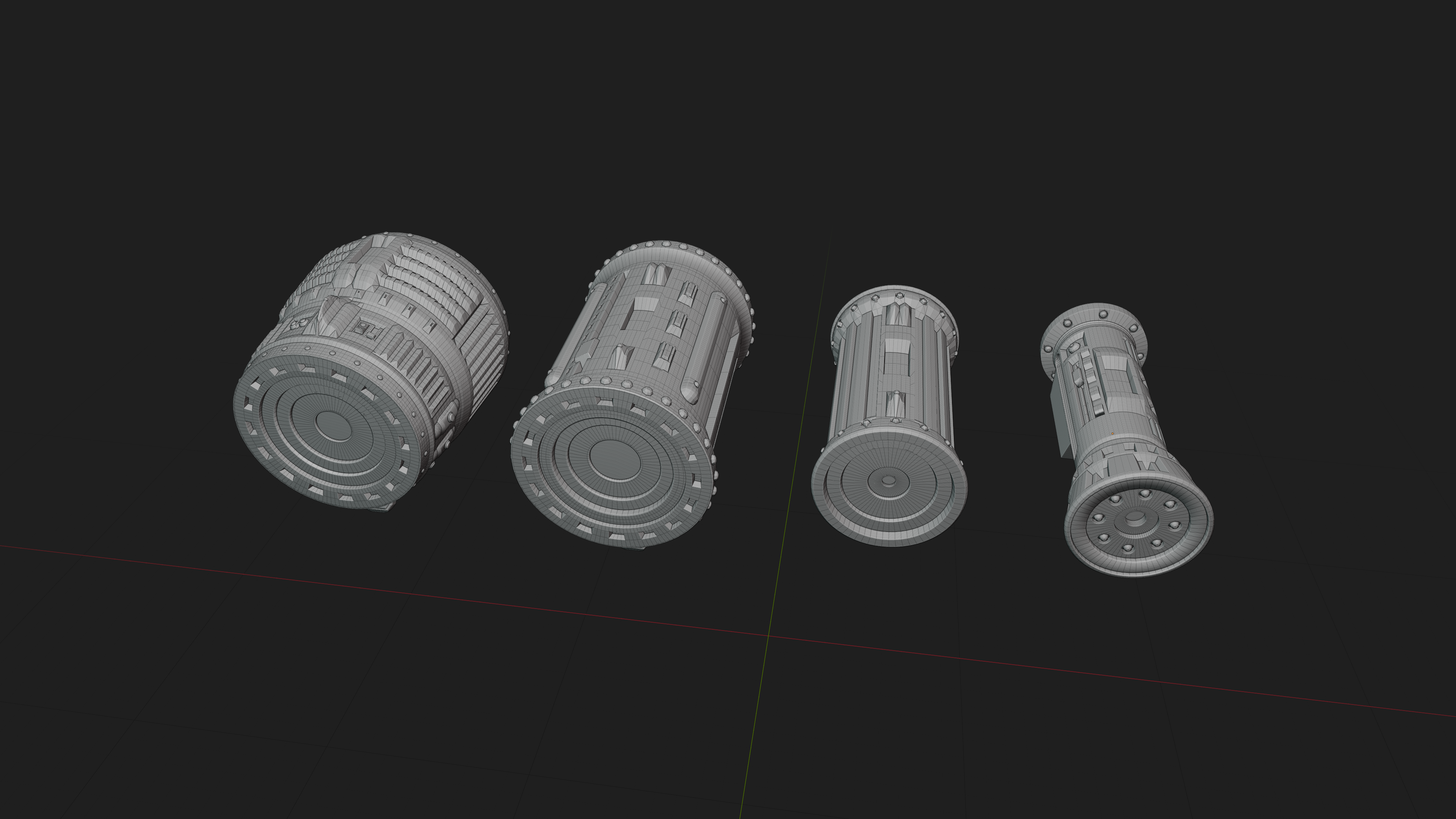 Original four Uranus Raygun body styles