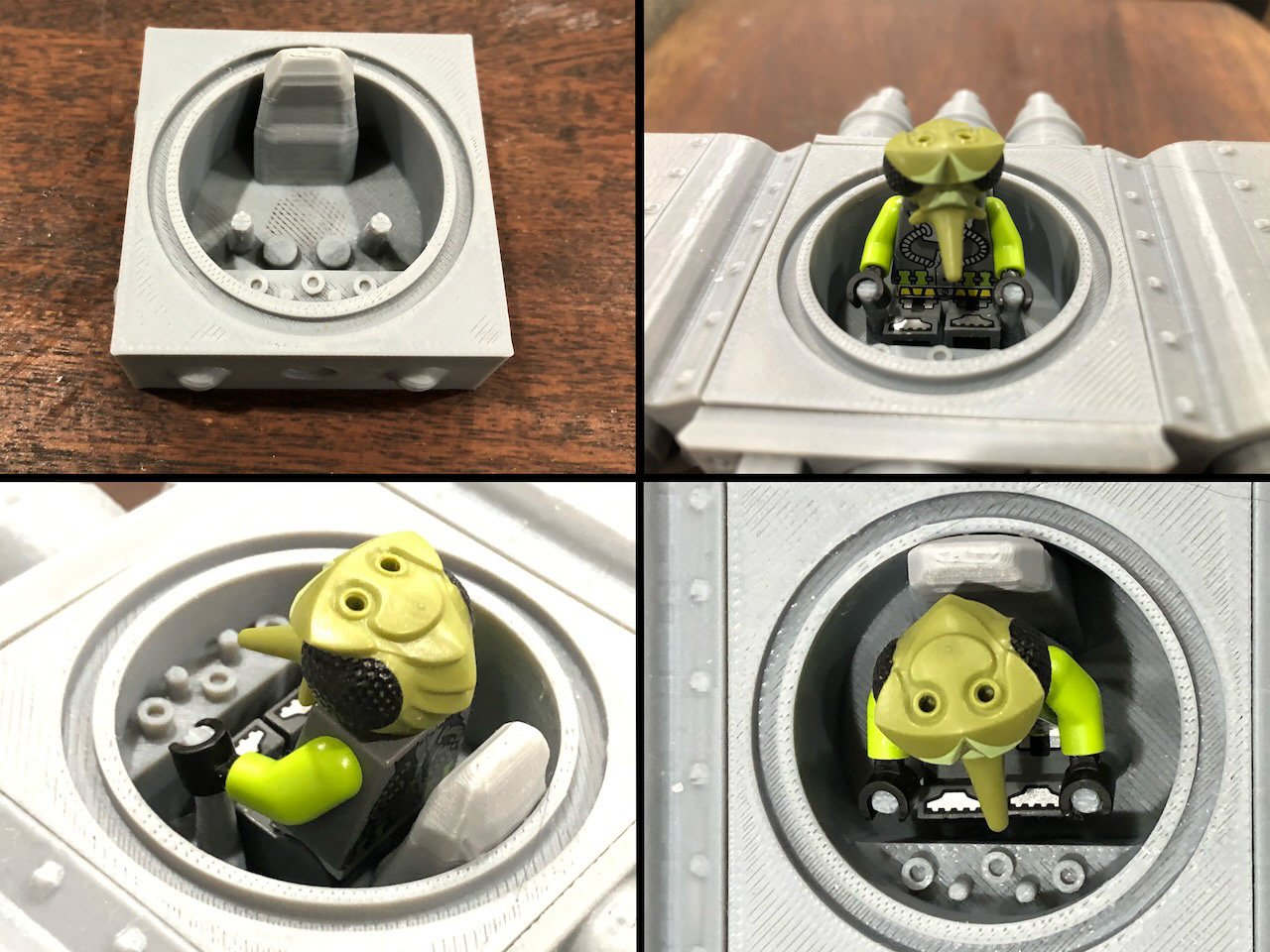 Minifigure in Round Cockpit Composite