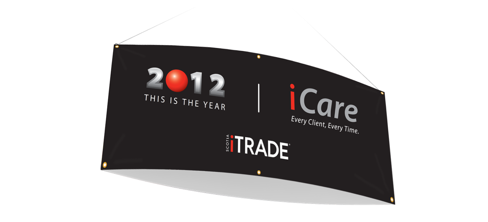 Call centre hanging banners