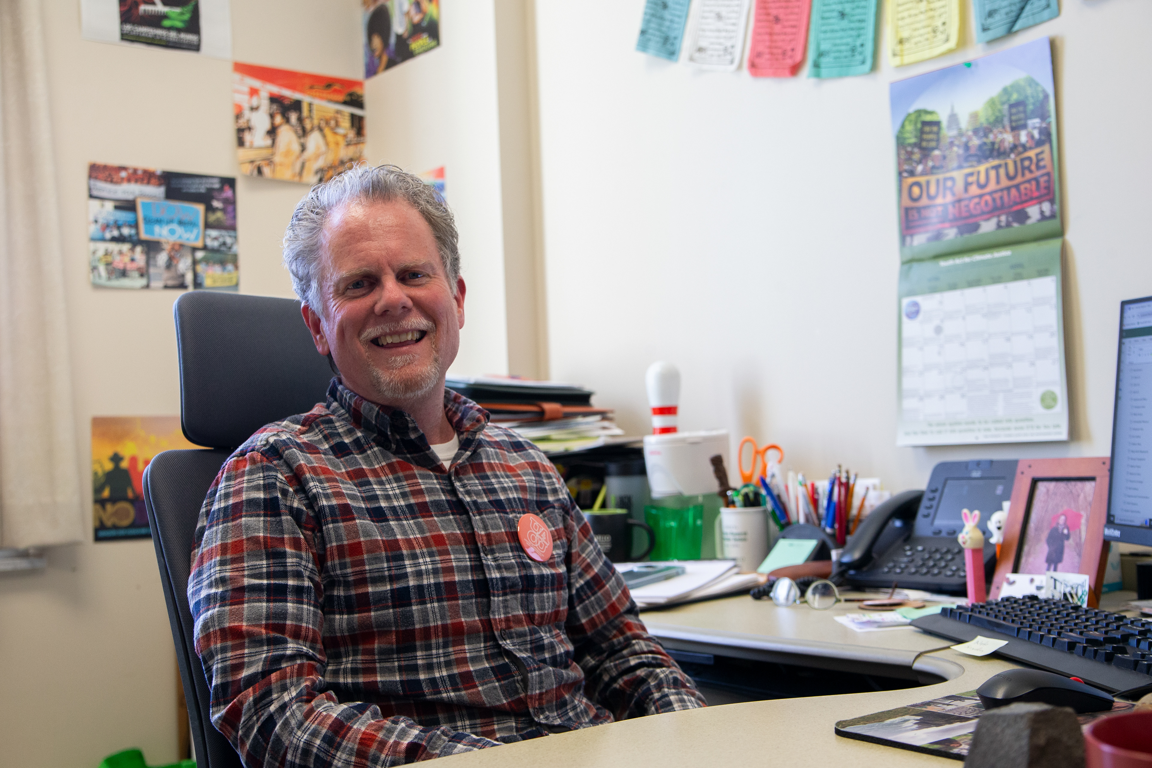 Dr. Stephen Scanlan poses for a portrait in his office located in Bentley Annex, April 3, 2024, in Athens.