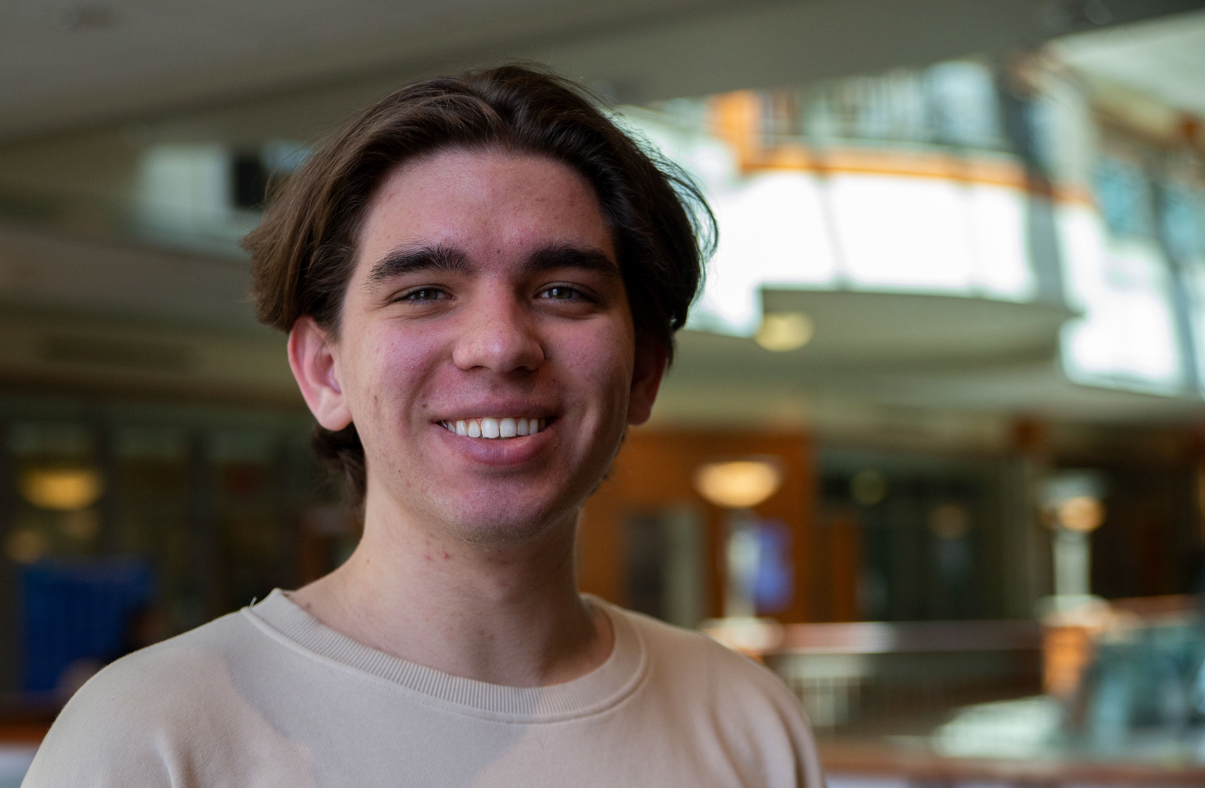 Taras Tarasun poses for a portrait in Baker University Center, April 8, 2024, in Athens.