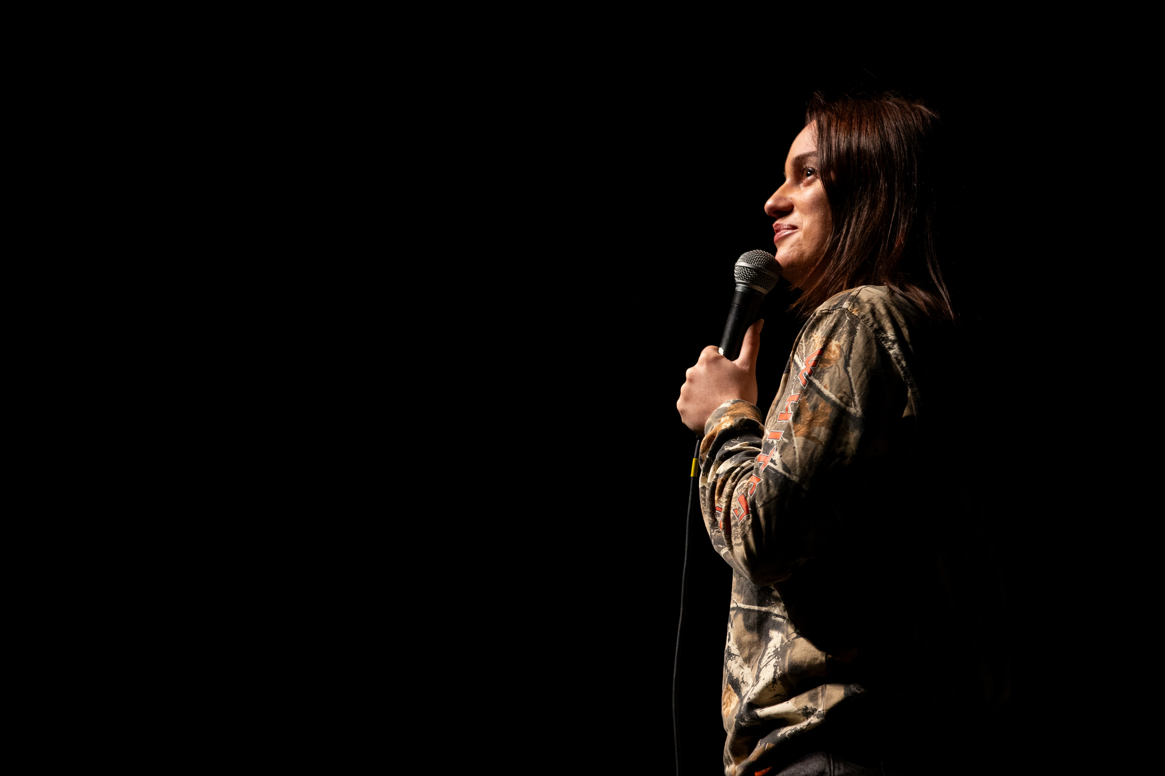 Hannah Berner, an American comedian, performs a comedy show at Templeton Blackburn Memorial Auditorium, April 6, 2024, in Athens.