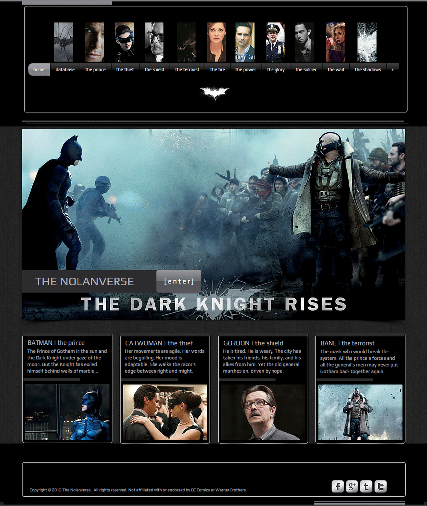 The Nolanverse | Website (UI/UXD/IA/IxD/WebDev/Graphic Design/Copywriting/Social Media)