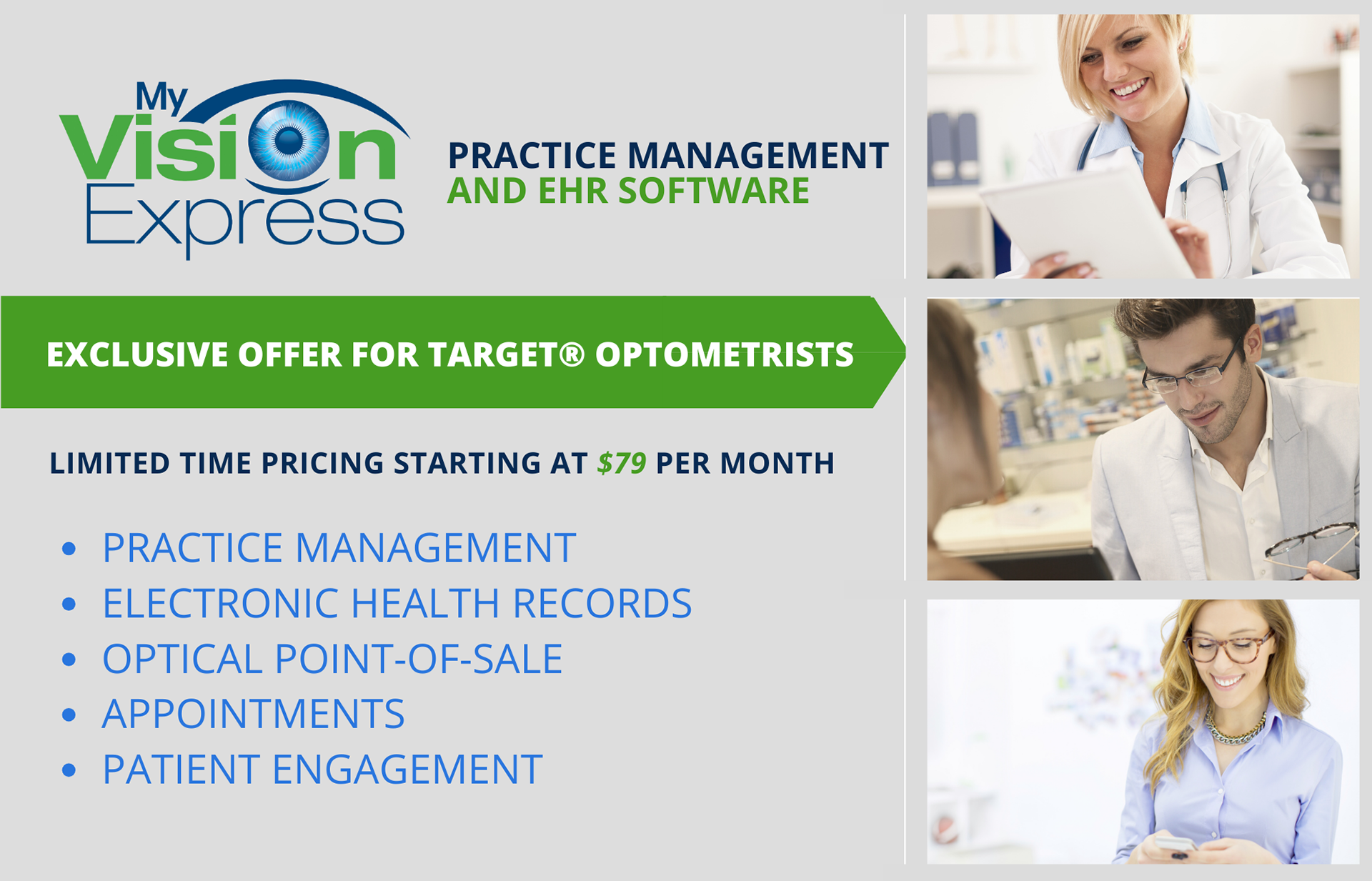 My Vision Express (Sightview Software) | Oversized Postcard - front