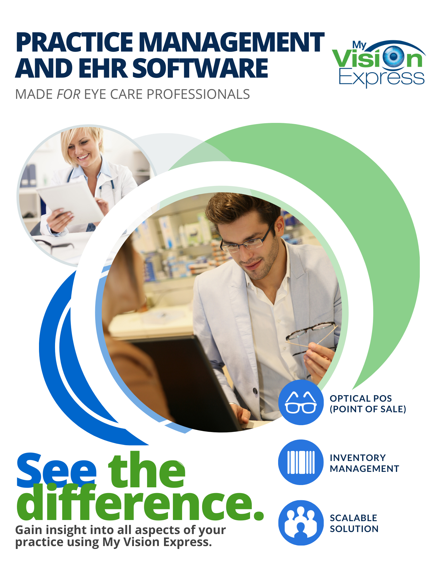 My Vision Express (Sightview Software) | Brochure (front)