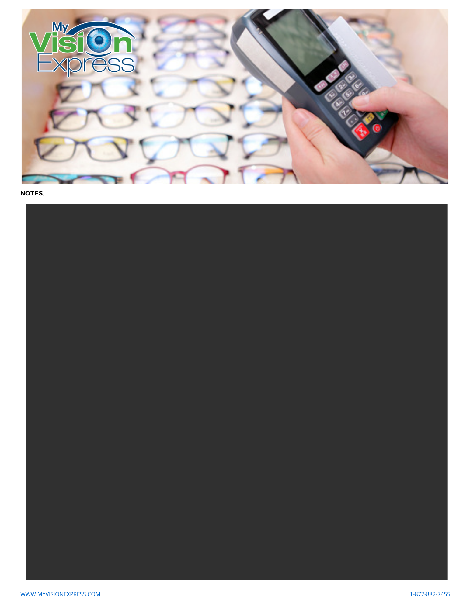 My Vision Express (Sightview Software) | Brochure (reverse)