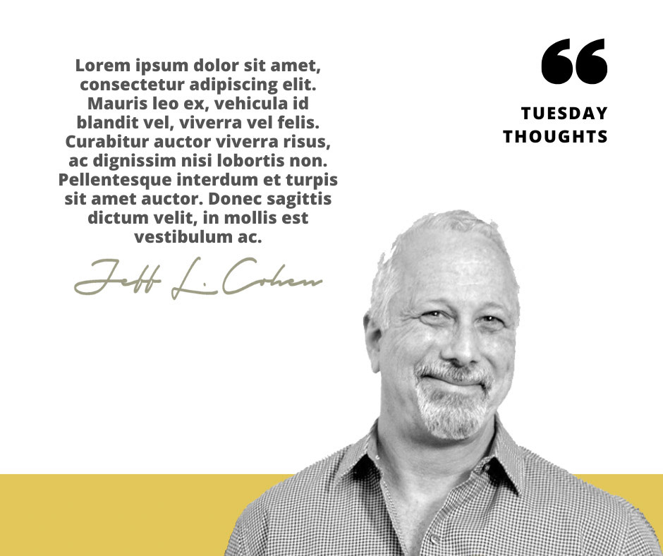 Jeff L. Cohen (author) | Facebook/Instagram Post