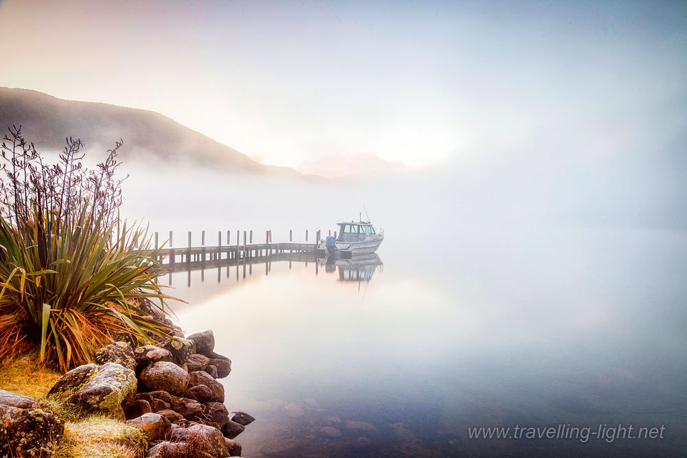 Misty Morning on Lake Rotoroa, Nelson
