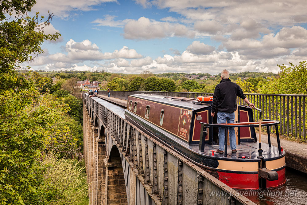 Narrowboat on the Pontcysyllte Aqueduct