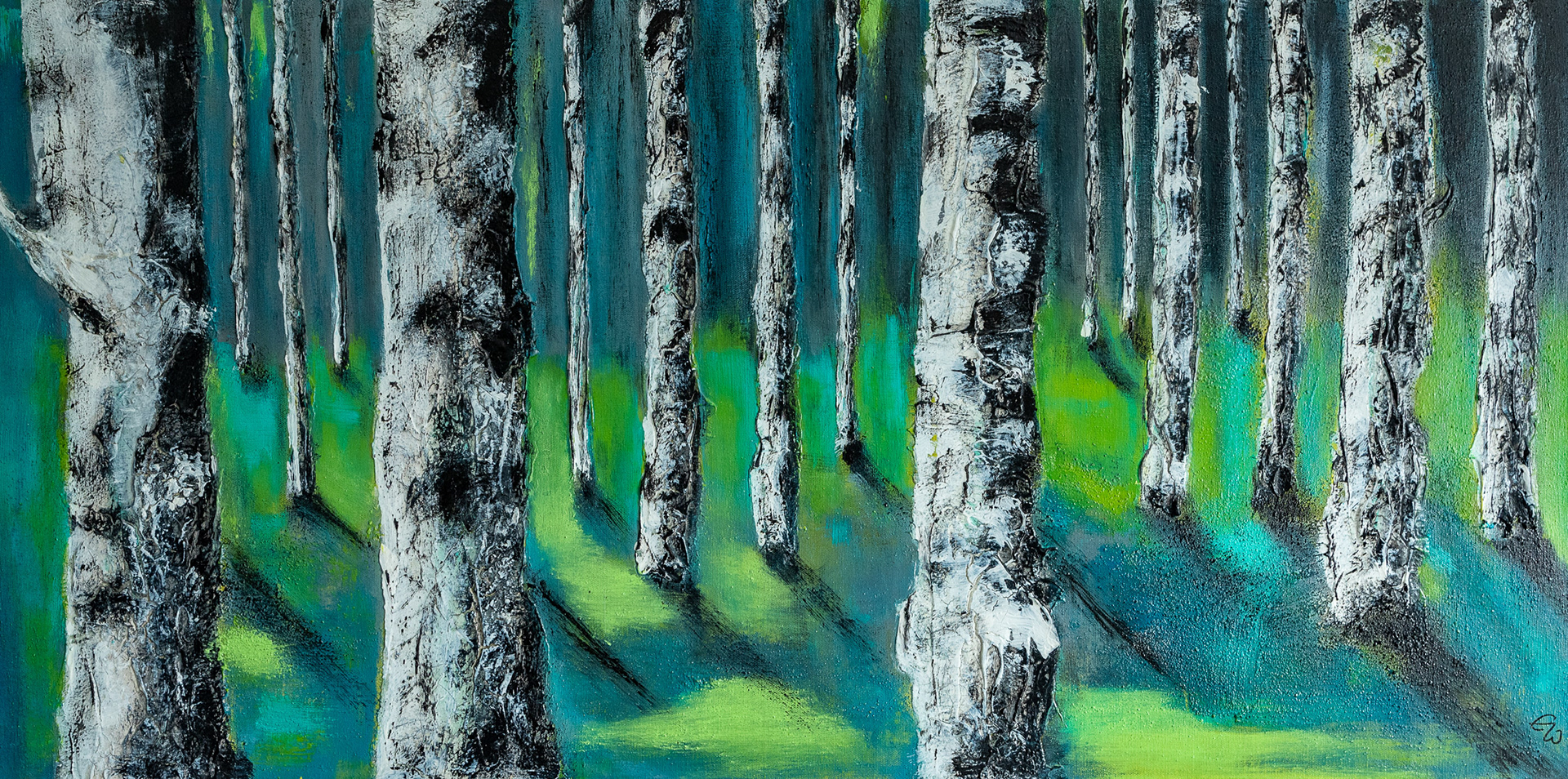 Birkenwald 01 - 100 x 50 cm