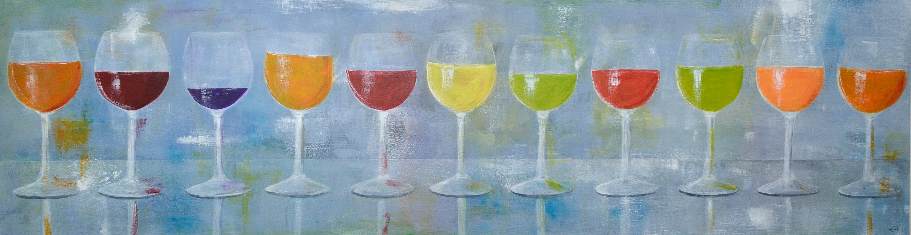 Farbe im Glas - 150 x 45 cm