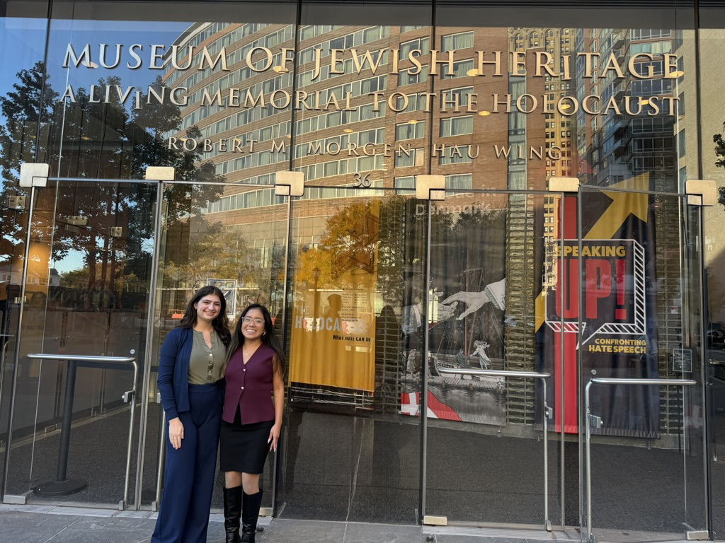 Emma Burke and I attending a conference at the Consult General of Israel NY (October 2024)