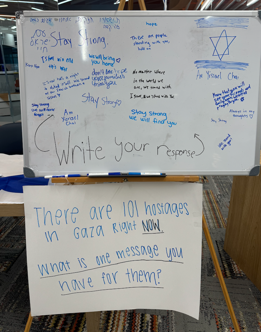 Tabling for Israel and October 7th in Schine Student Center (October 2024)