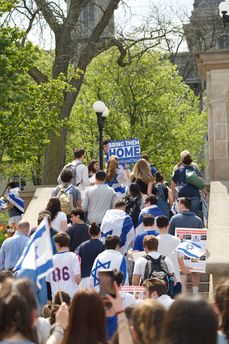 March for Israel cultivating in dancing and song (April 2024)