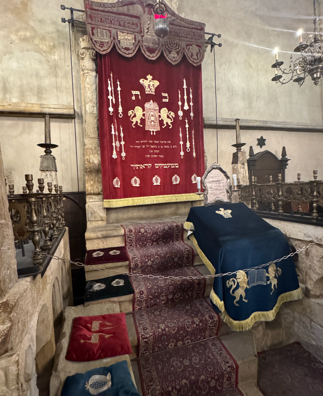 A photo I personally took the the alter at the Old New Synagogue in Prague