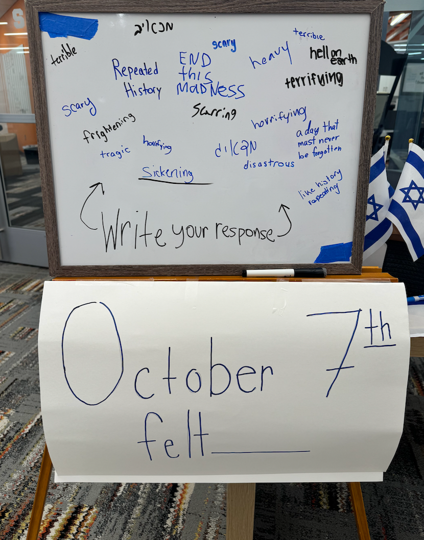 Tabling for Israel and October 7th in Schine Student Center (October 2024)