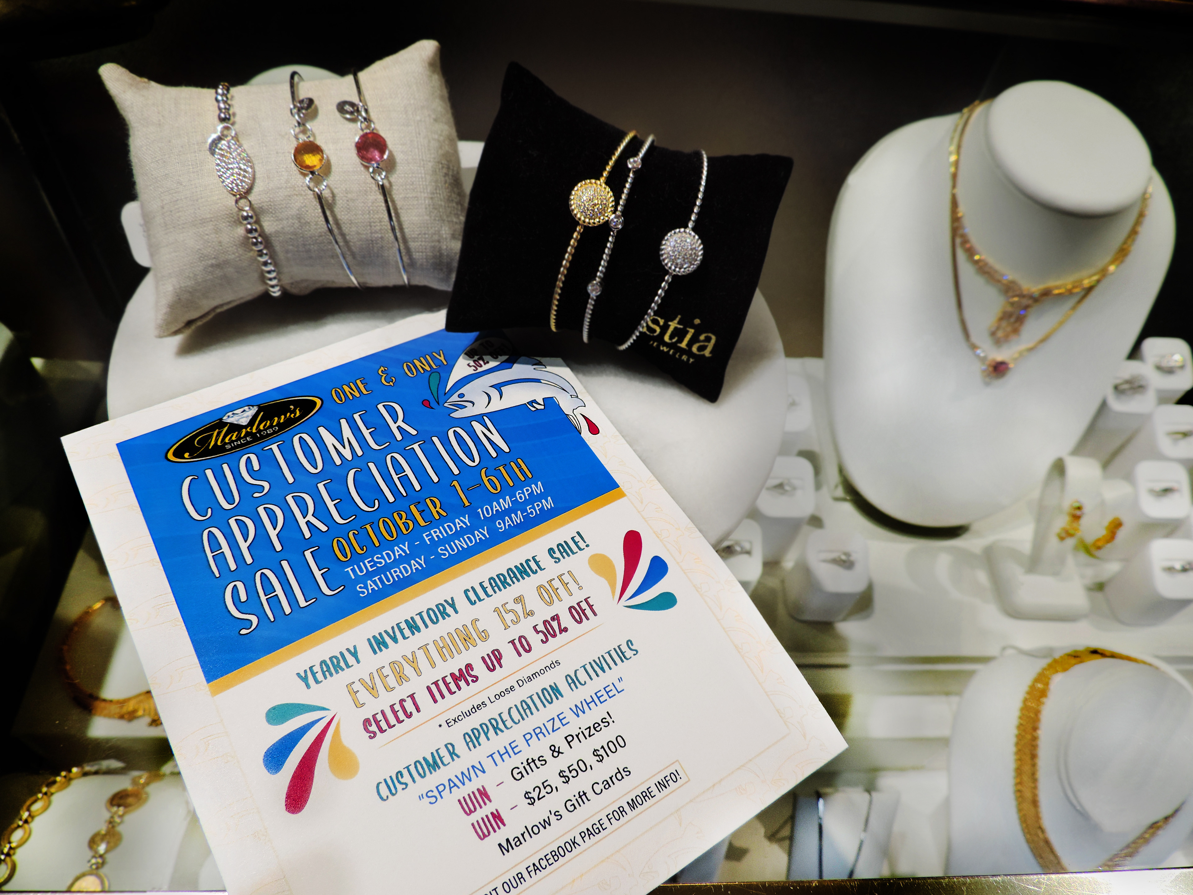 Table top Flyer in the store.