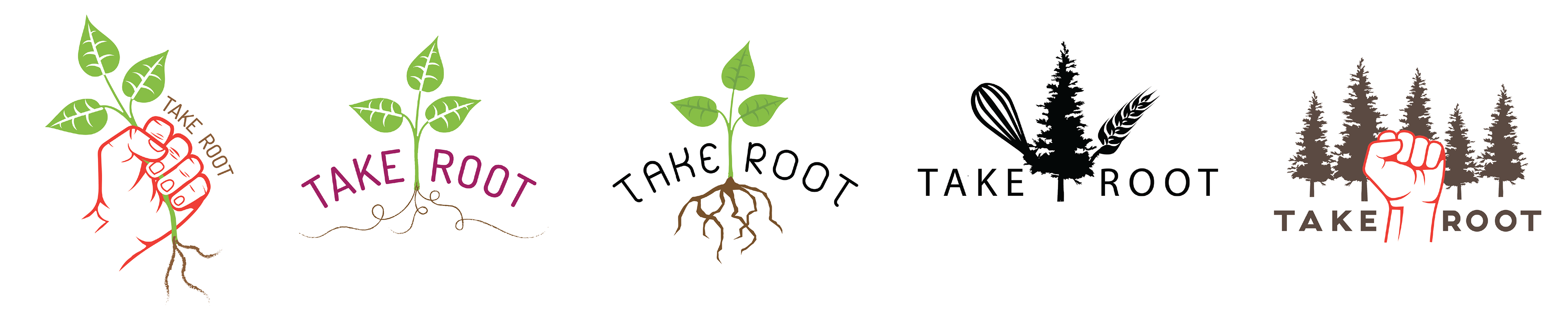 TAKE ROOT Logo Iterations