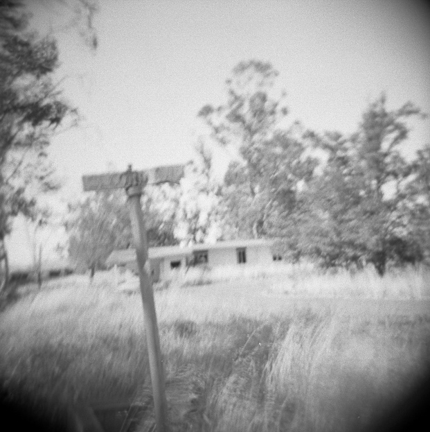 Intersection - Skaggs Island, Holga, 120 Film Scan