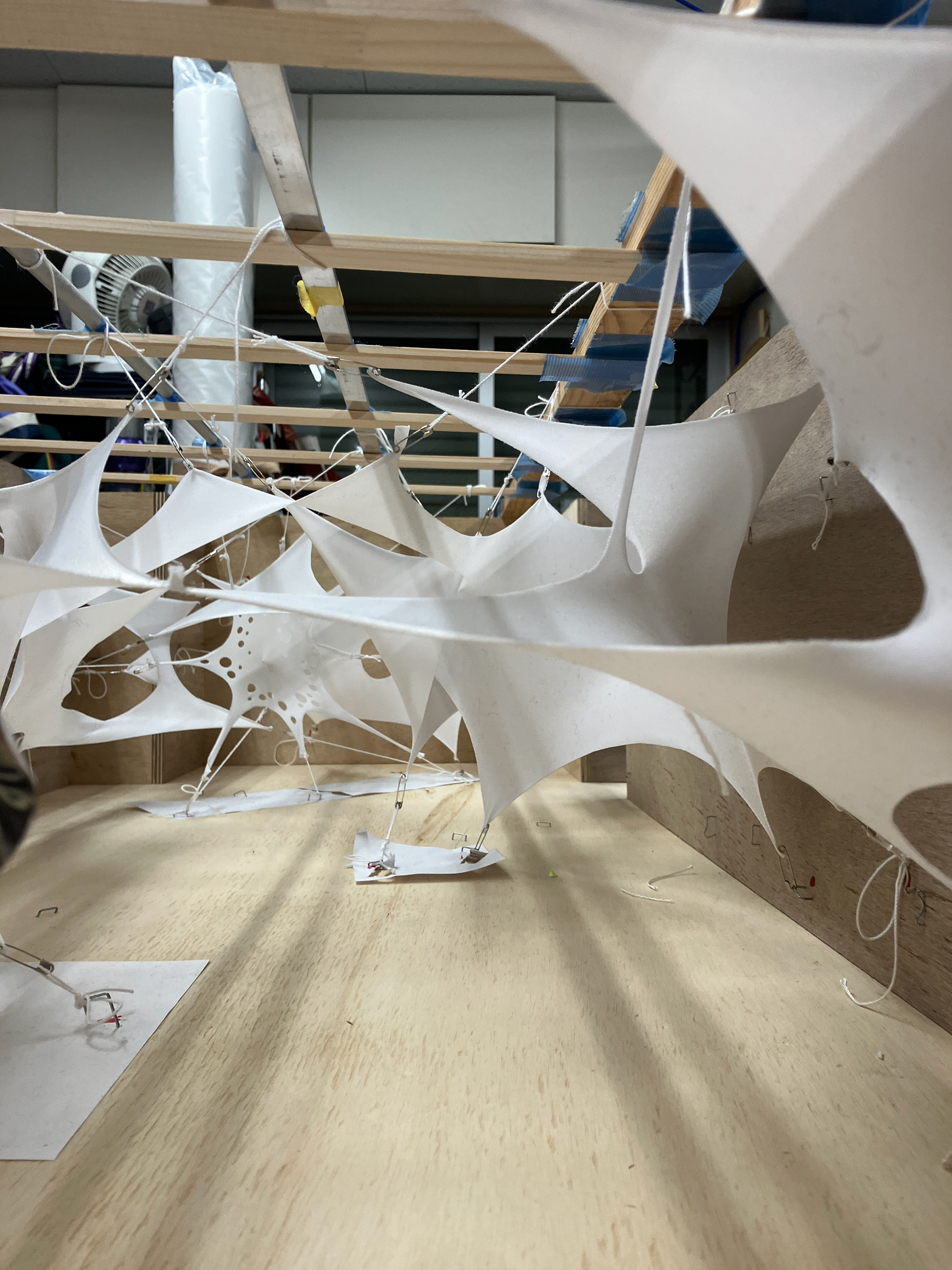 A 1/10 scale model for planning the space