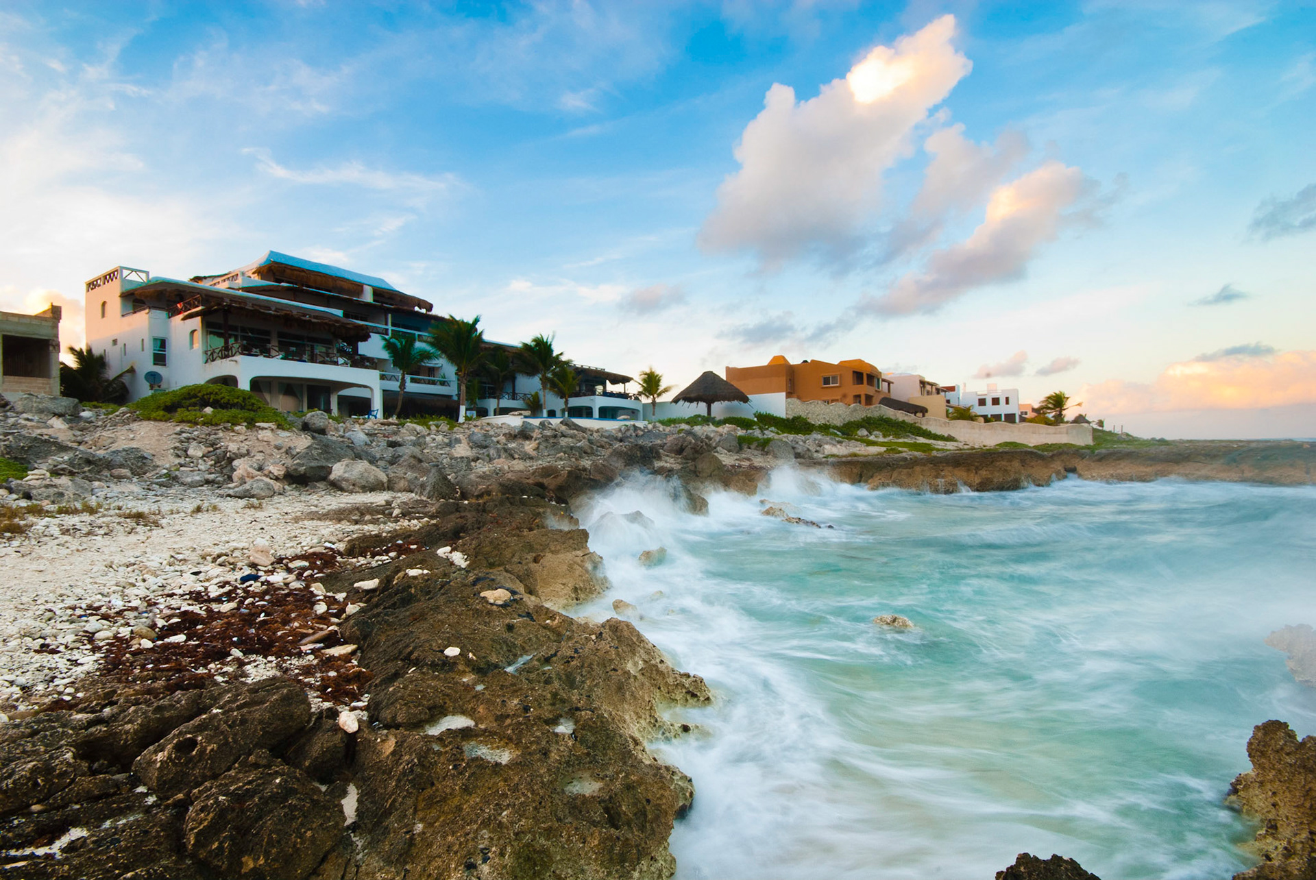 A view of the Caribbean as seen from our condo in Akumal, Mexico.