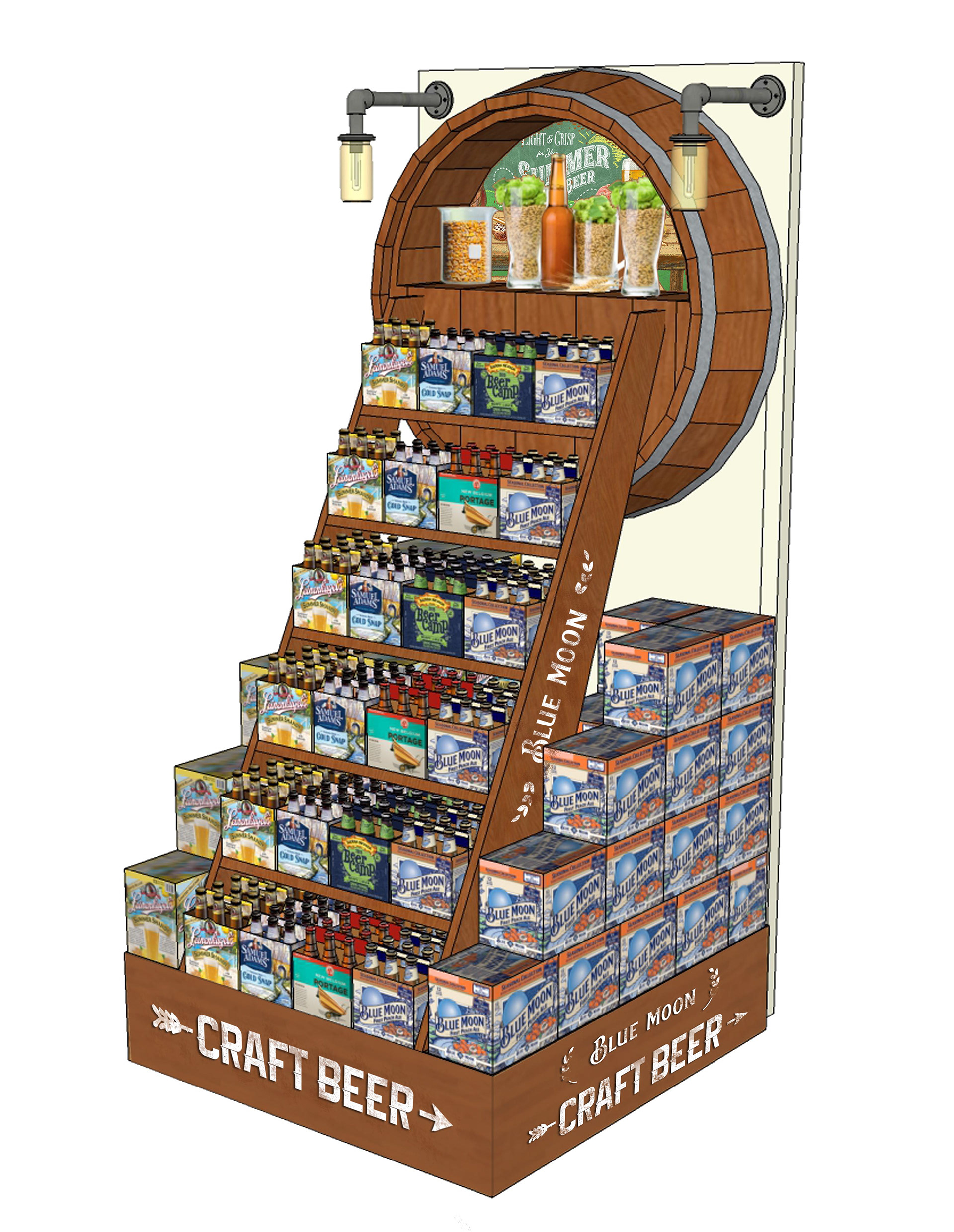 Blue Moon Craft Beer In-Store Display Container. 