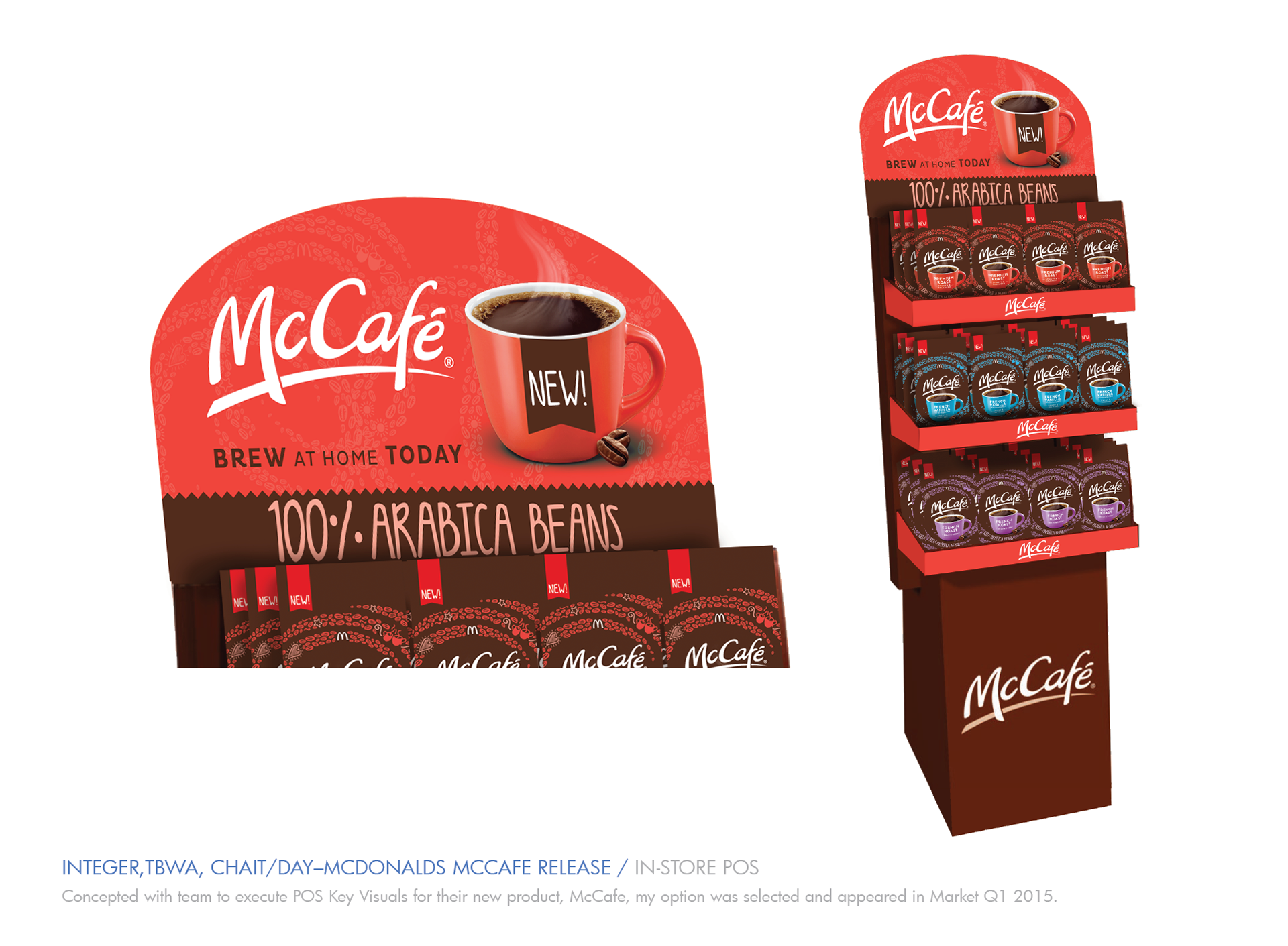 McCafe New Product Launch In-Store Floor Stand.