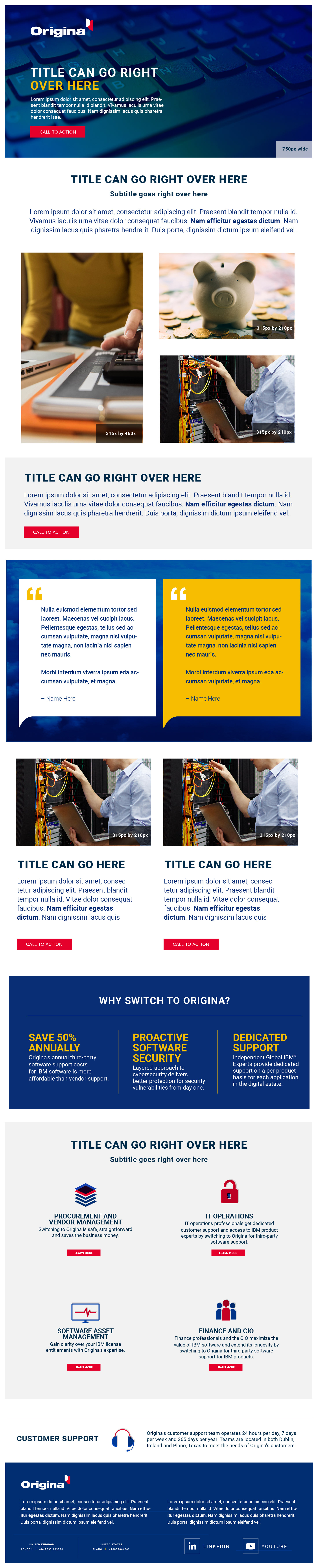 Origina Entire Website UX/UI Redesign.
