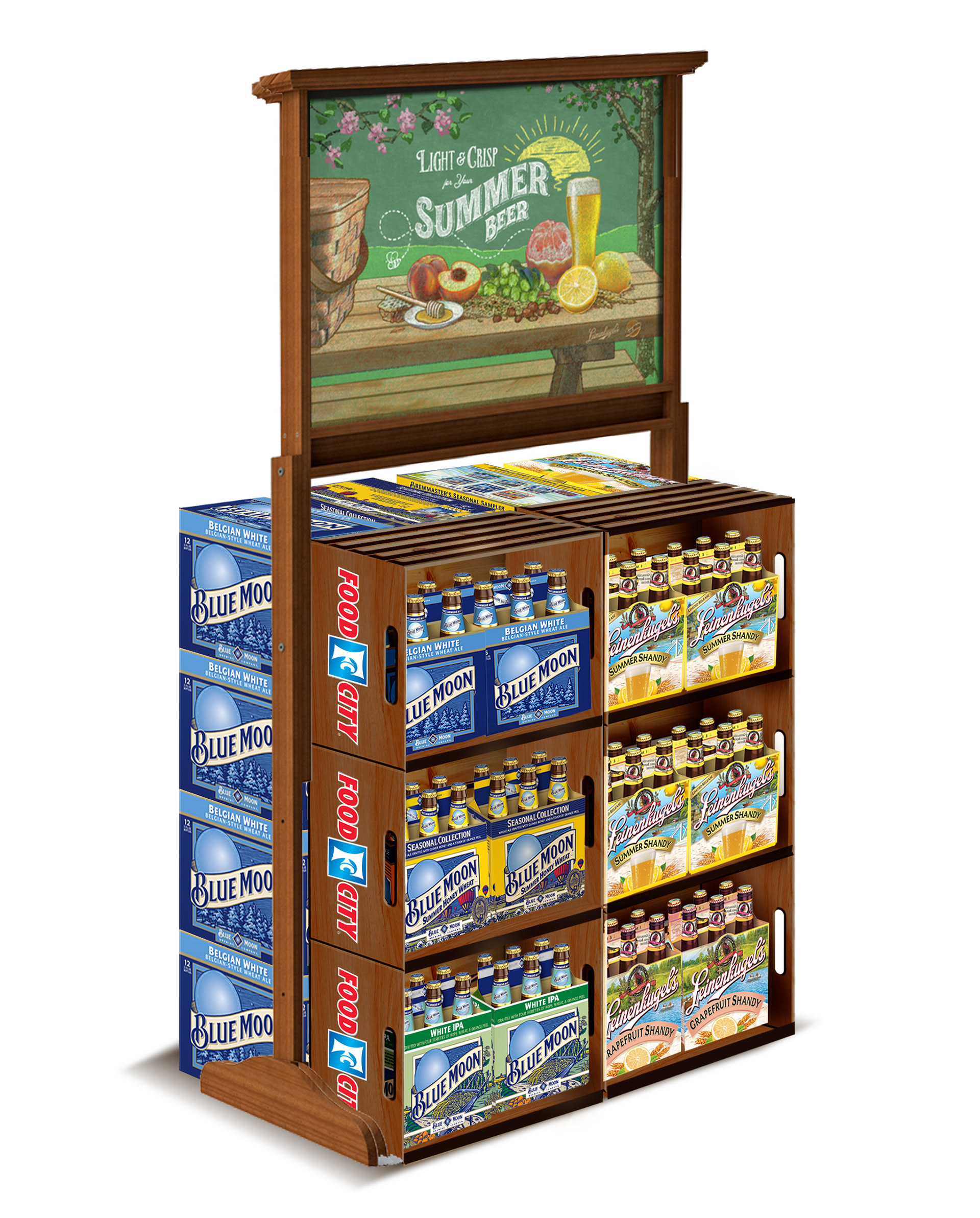 Blue Moon Craft Beer In-Store Display Container. 