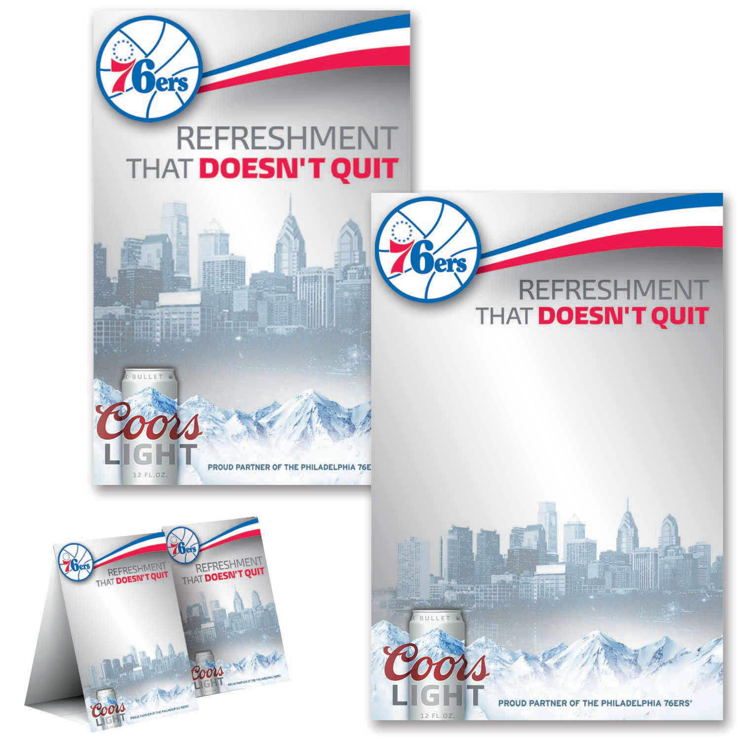 CoorsLight Basketball Table Tent.