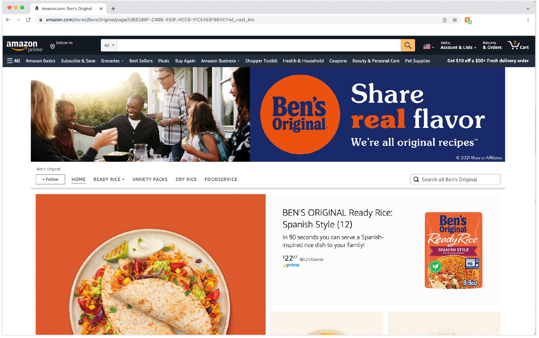 Amazon Landing Page Layout.