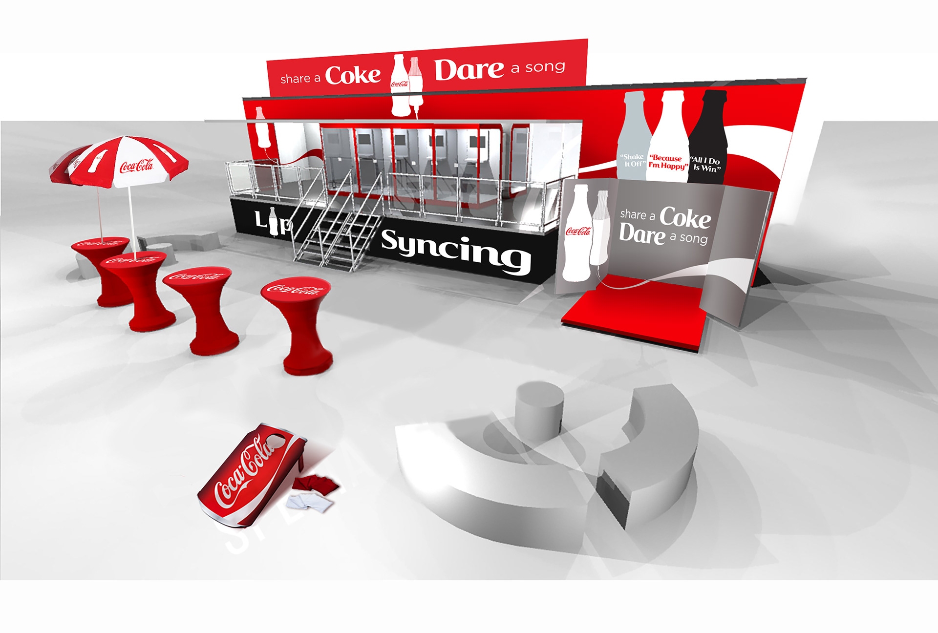 "Share A Song" Coke Lip Syncing Festival Stage.