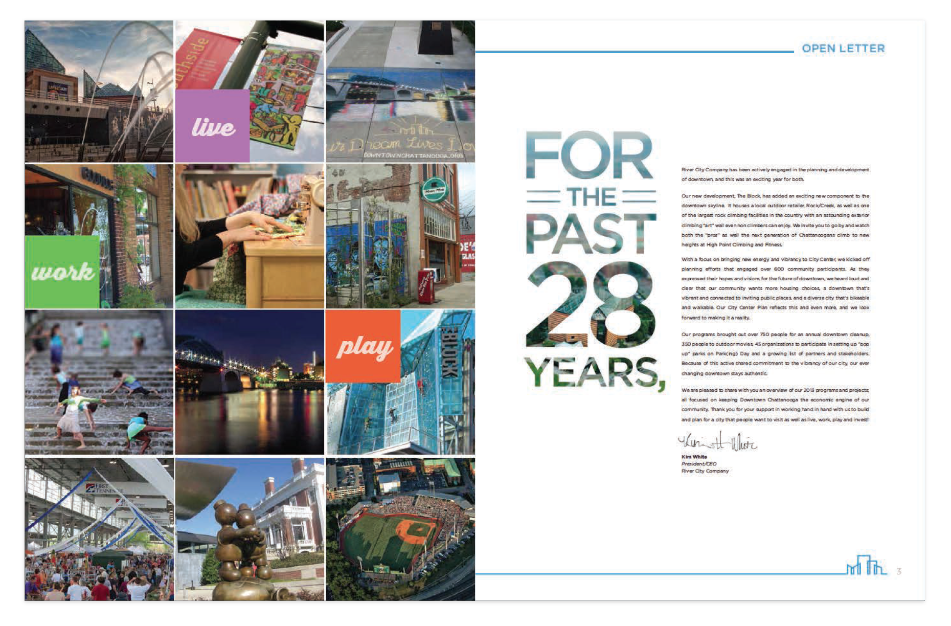 Annual Report. Shown Page Layout.
