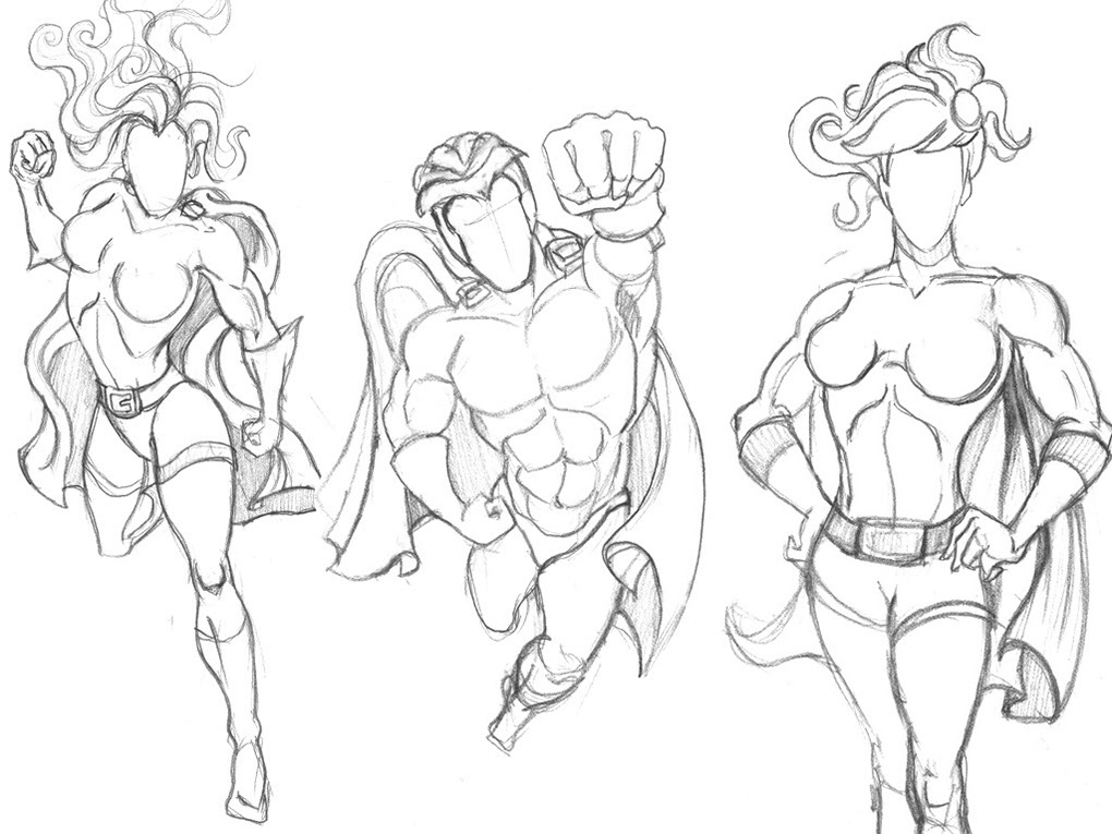 Created Breast Cancer Awareness Superheros for Client Social Campaign.