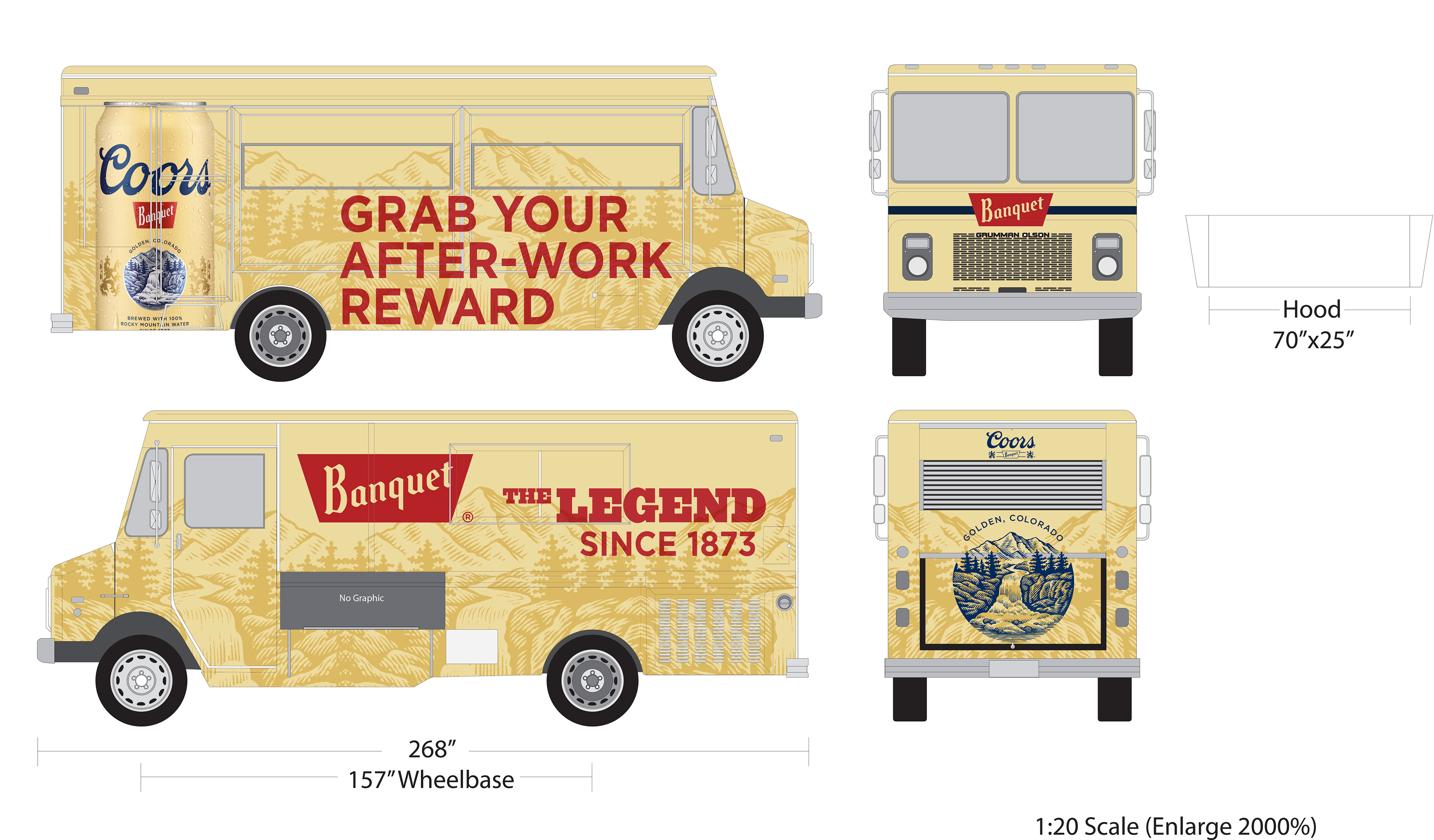 Coors Banquet Delivery Truck Wrap.