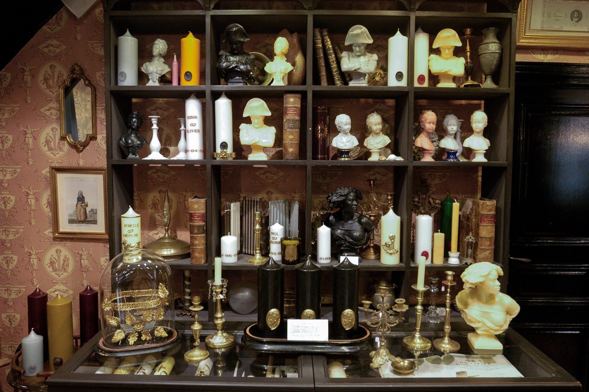 La Maison de Cire Trudon, founded in 1643 is the oldest candle making company in France. The company supplied candles to Louis XIV and Napoleon amoung others. Paris, France.
