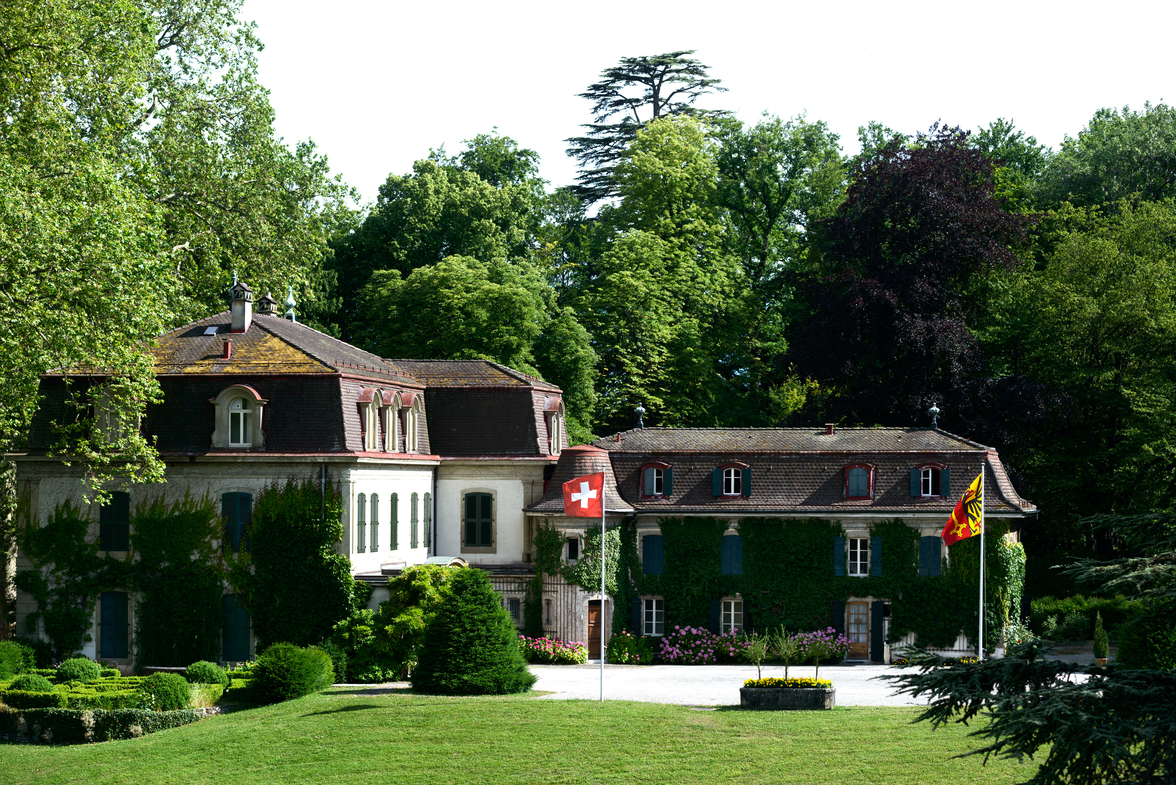 Le Musée des Suisses dans le Monde au Château de Penthes. Pregny-Chambesy, Genève, Suisse.