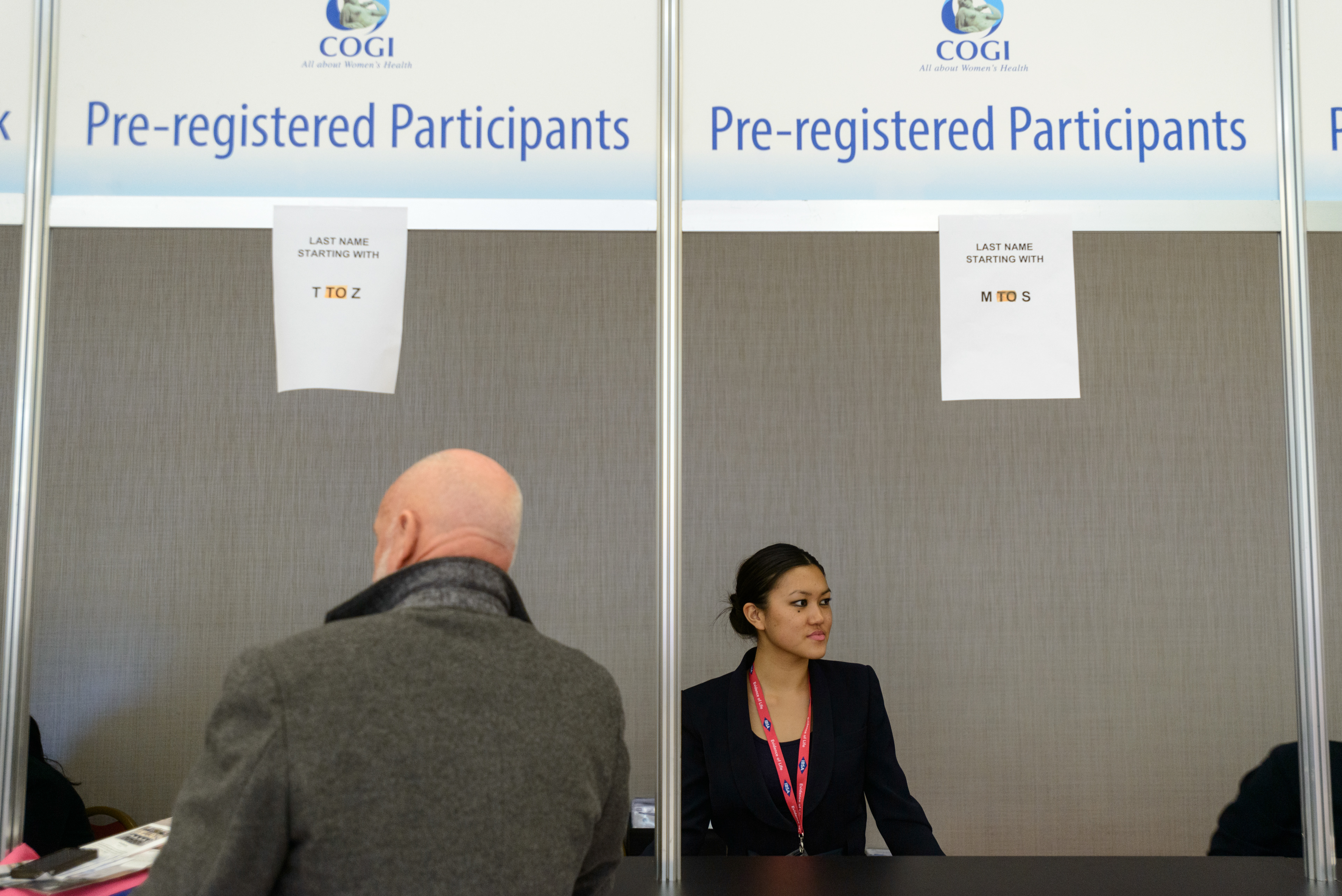 Participants arriving at the 20th World Congress on Controversies in Obstetrics, Gynecology & Infertility (COGI). Paris, France.