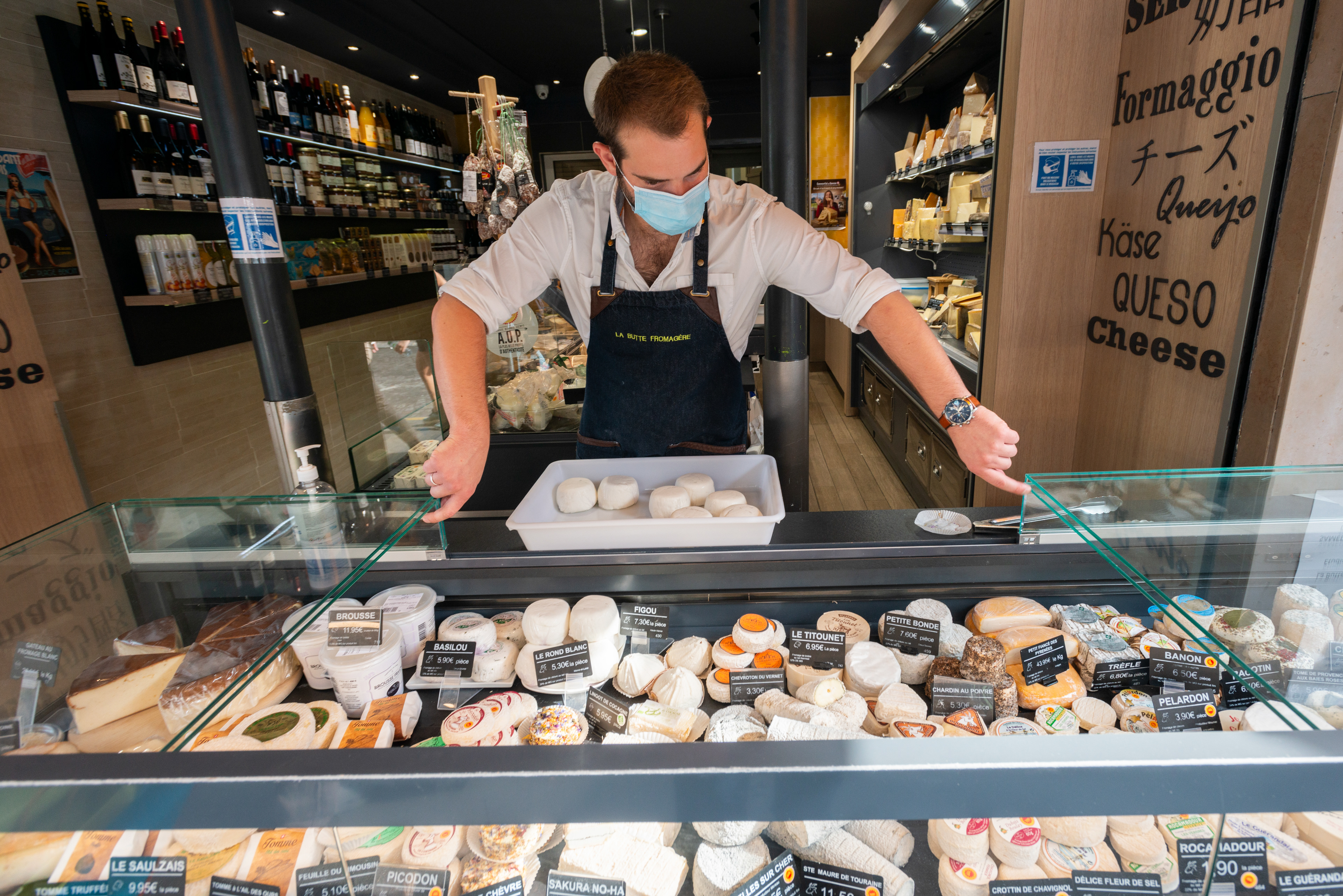 La fromagerie montmartreoise La Butte Fromagère. Paris, France.