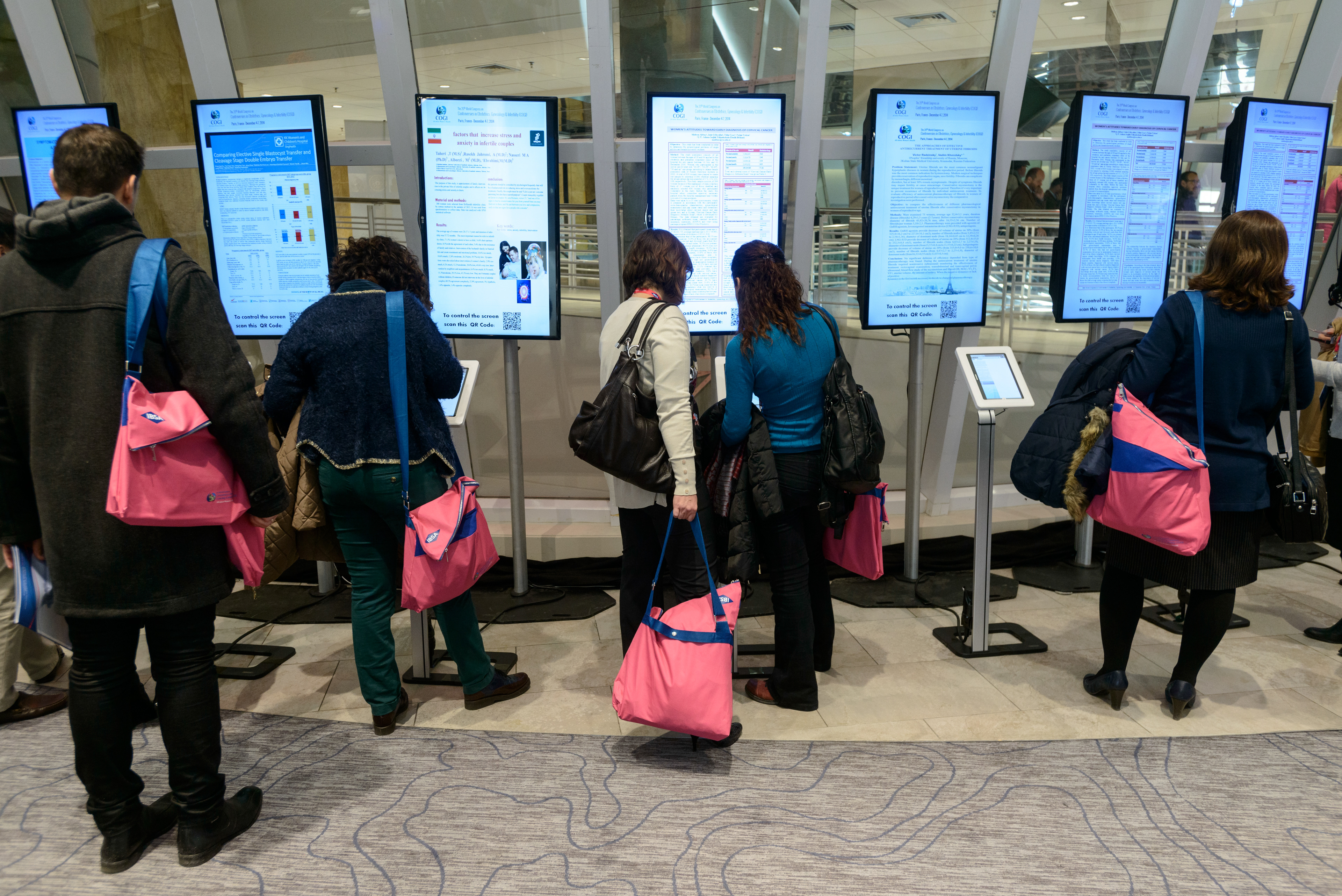 E-posters that can be navigated by a tablet or a smartphone application at the 20th World Congress on Controversies in Obstetrics, Gynecology & Infertility (COGI). Paris, France.