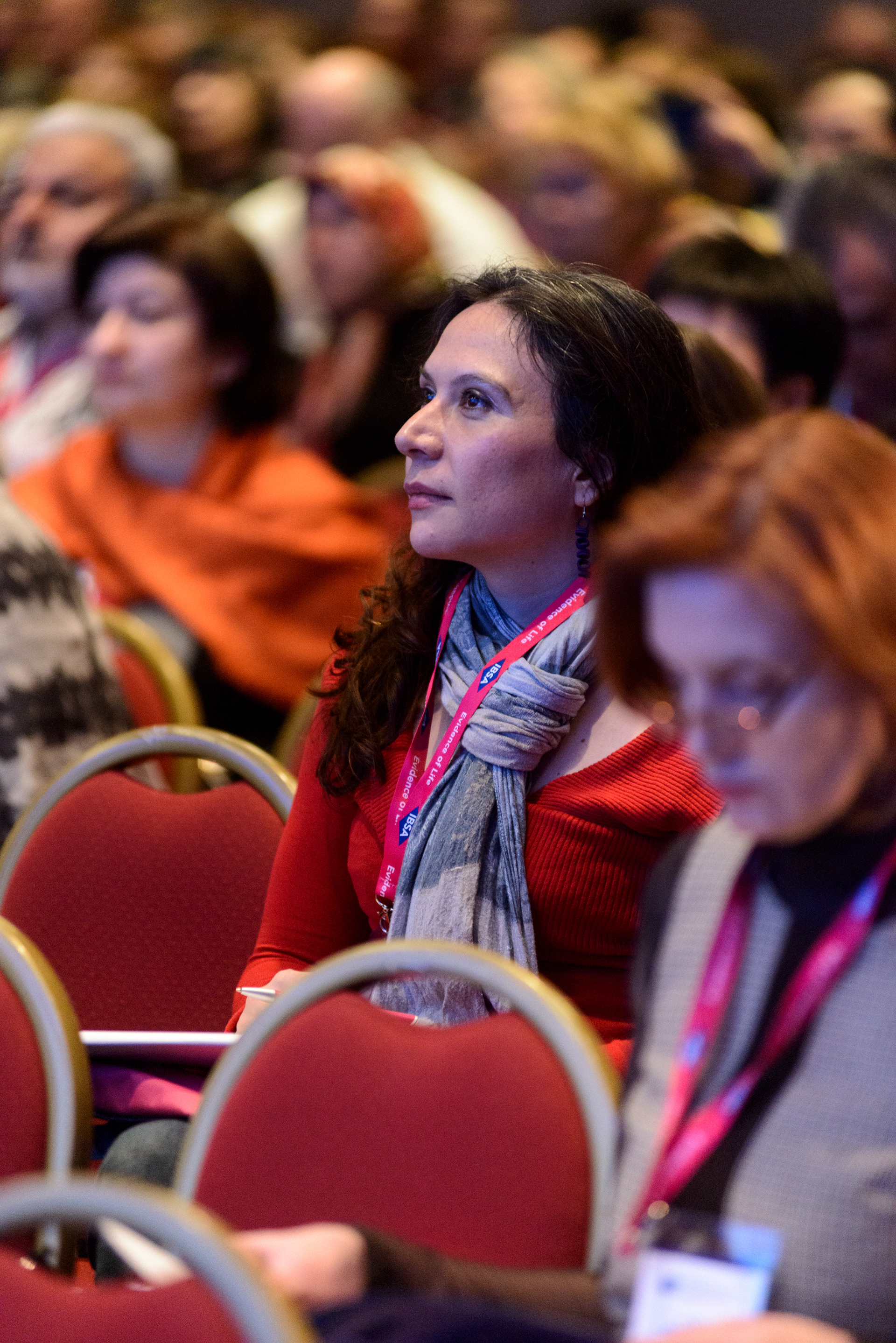 A participant at the opening session of the 20th World Congress on Controversies in Obstetrics, Gynecology & Infertility (COGI). Paris, France.
