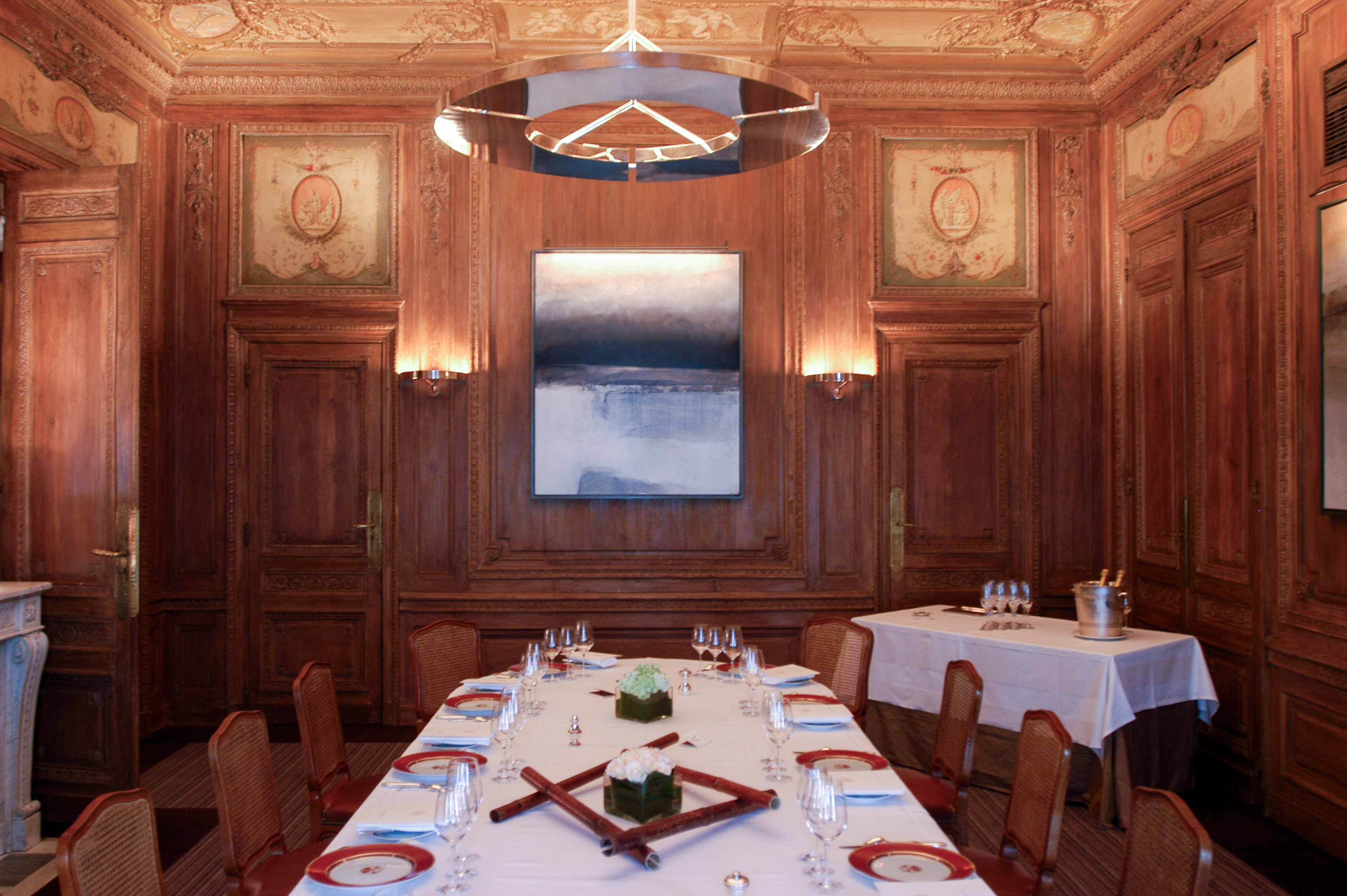 Le Taillevent restaurant at 15 rue Lamennais, Paris 8ème has been awarded two stars in the prestigious Michelin guide.