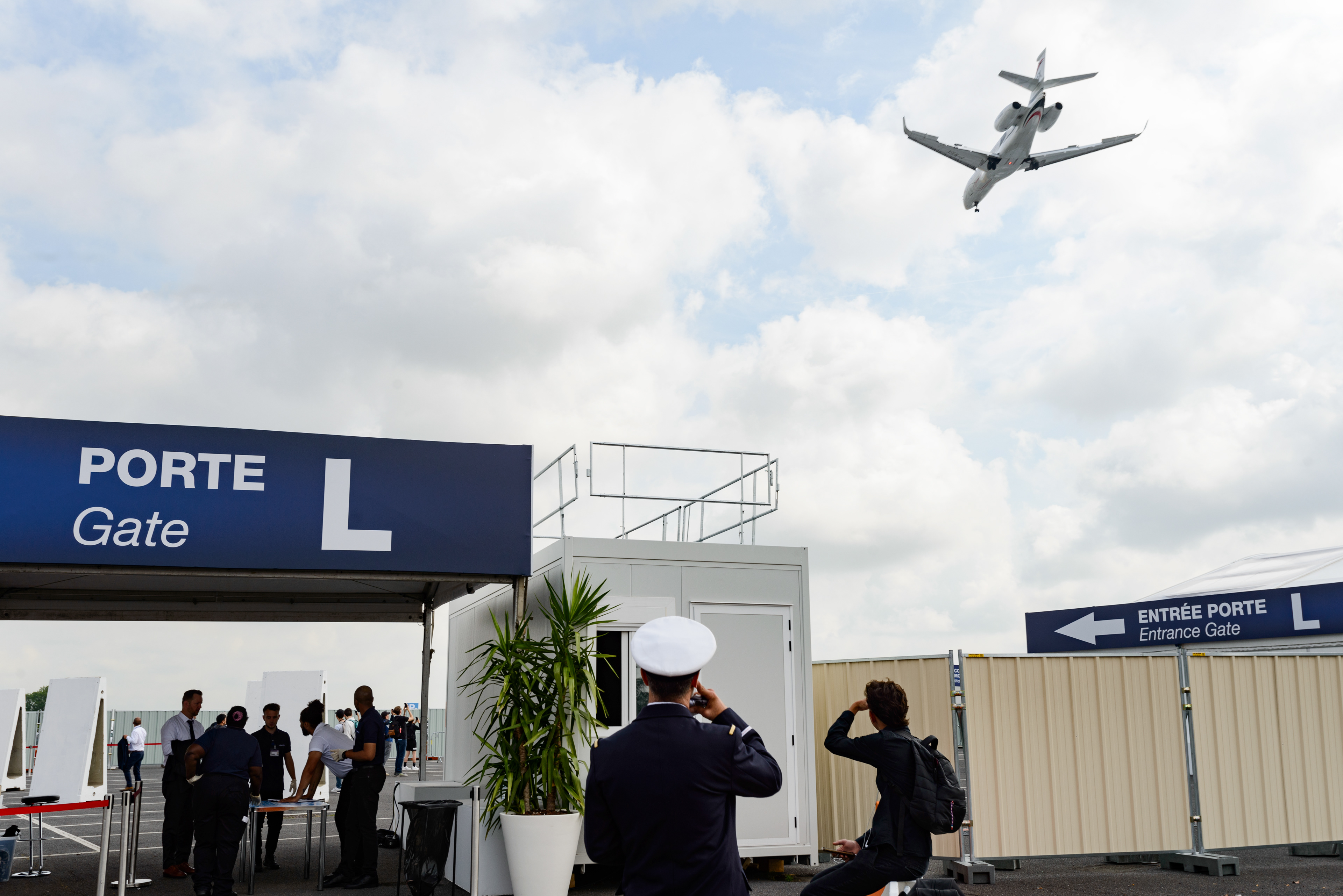 The entrance to the 54th Paris Air show. Le Bourget, France.