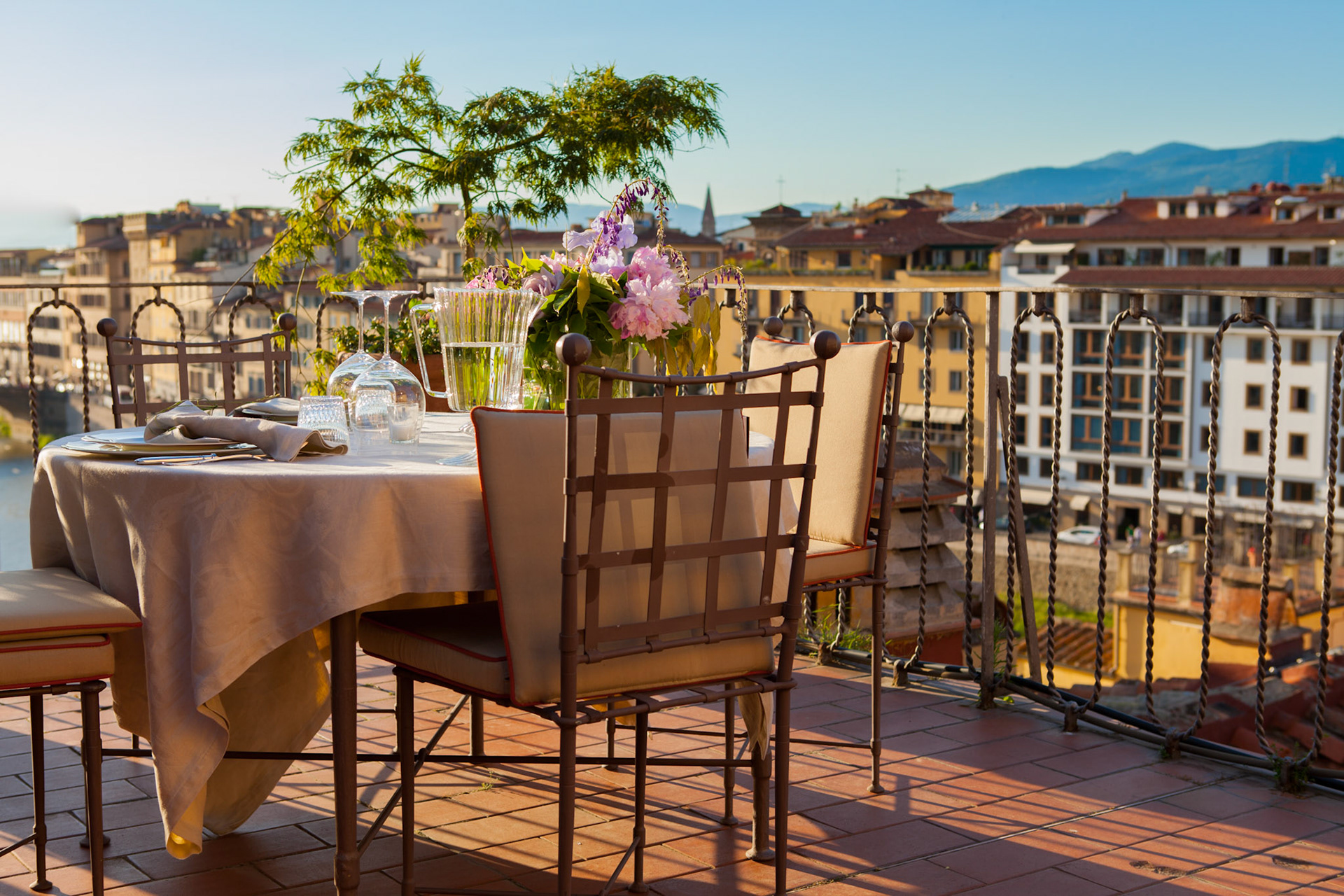 Une terrase privée du Ponte Vecchio