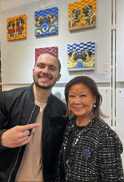 Très heureux que Mme La Maire du 8ième achète une de mes toiles 